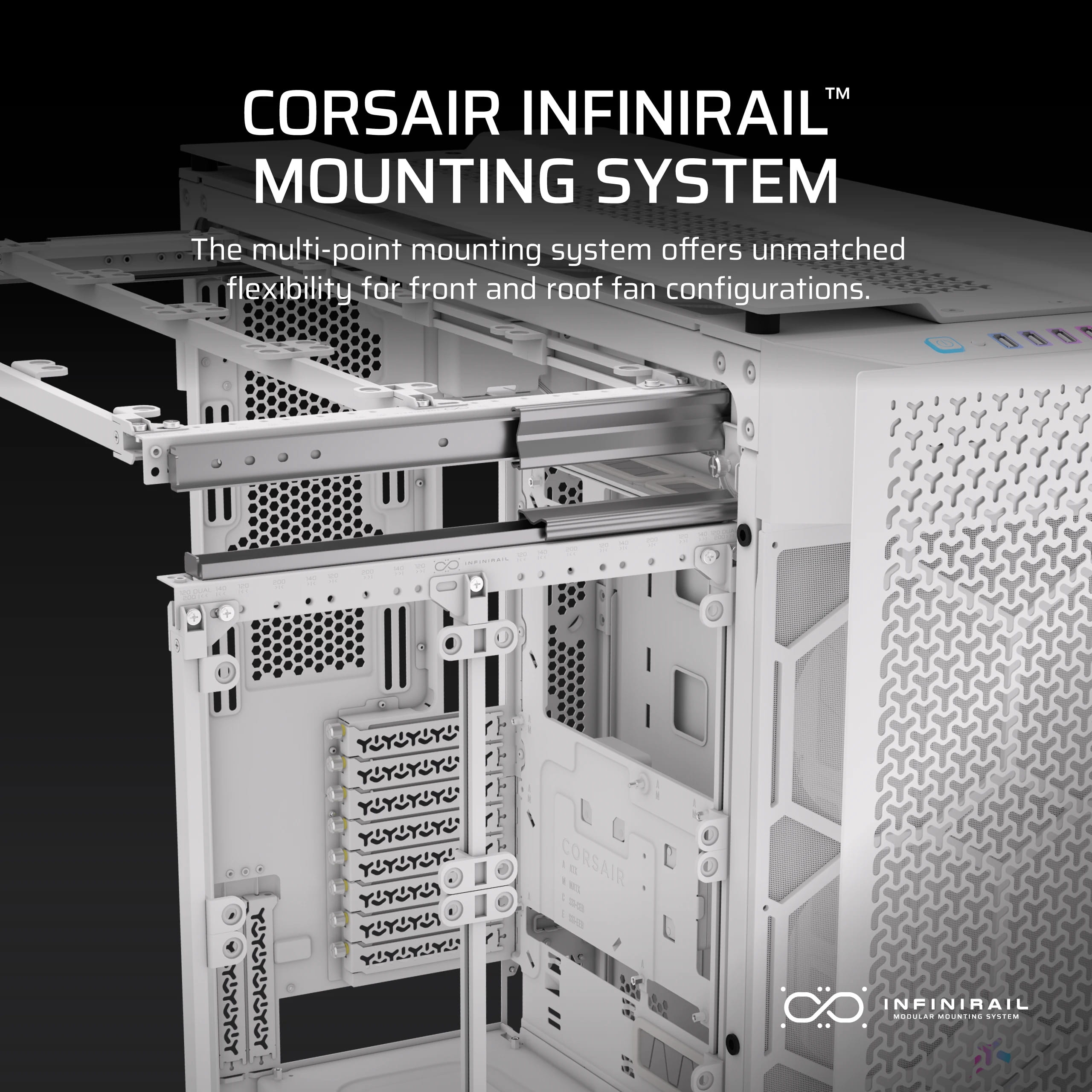 Corsair 9000D RGB AIRFLOW - Super Full Tower - SSI EEB - Seitenteil mit Fenster (gehärtetes Glas)