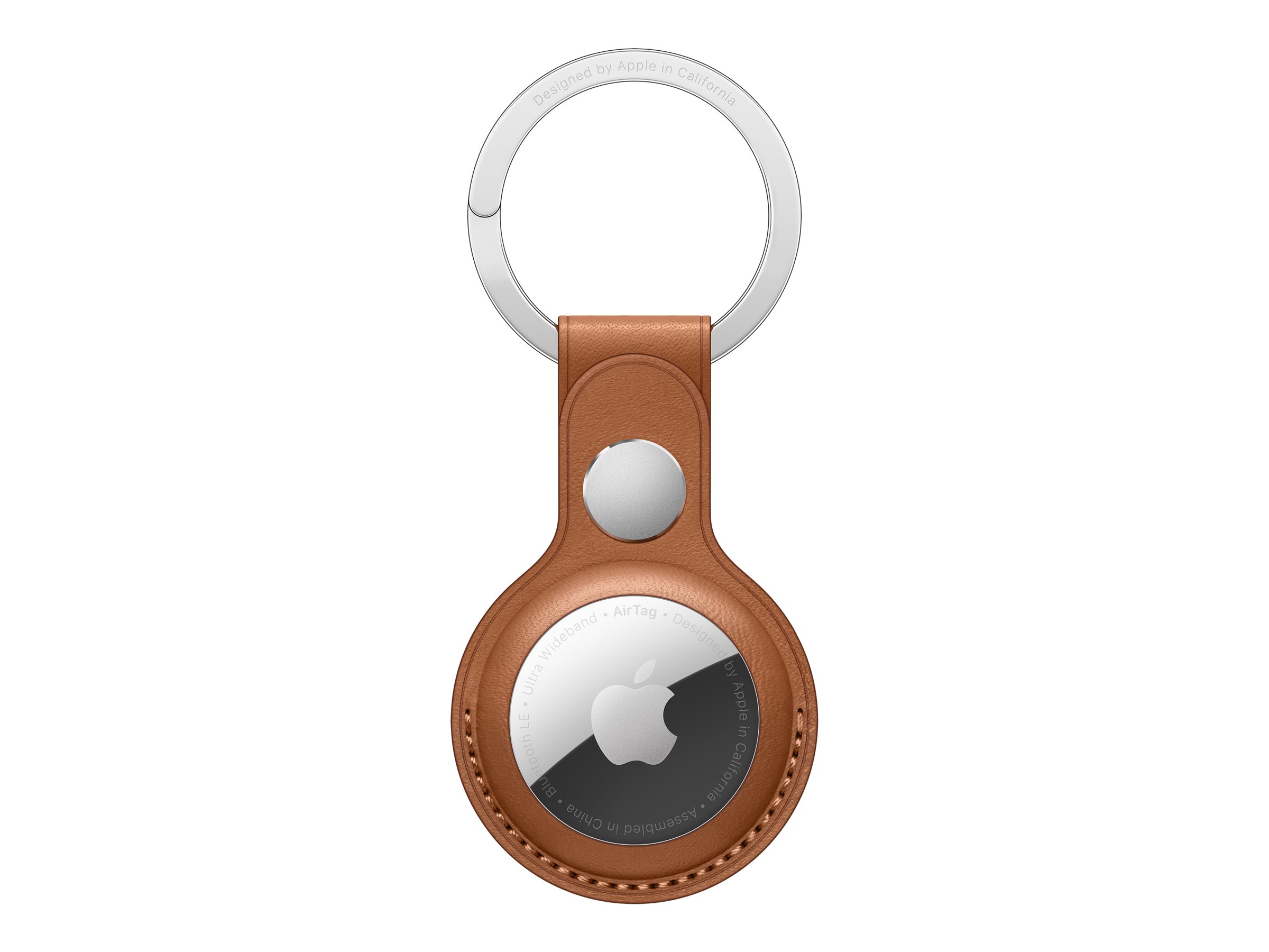 Apple Tasche für Airtag - rostfreier Stahl, Leder