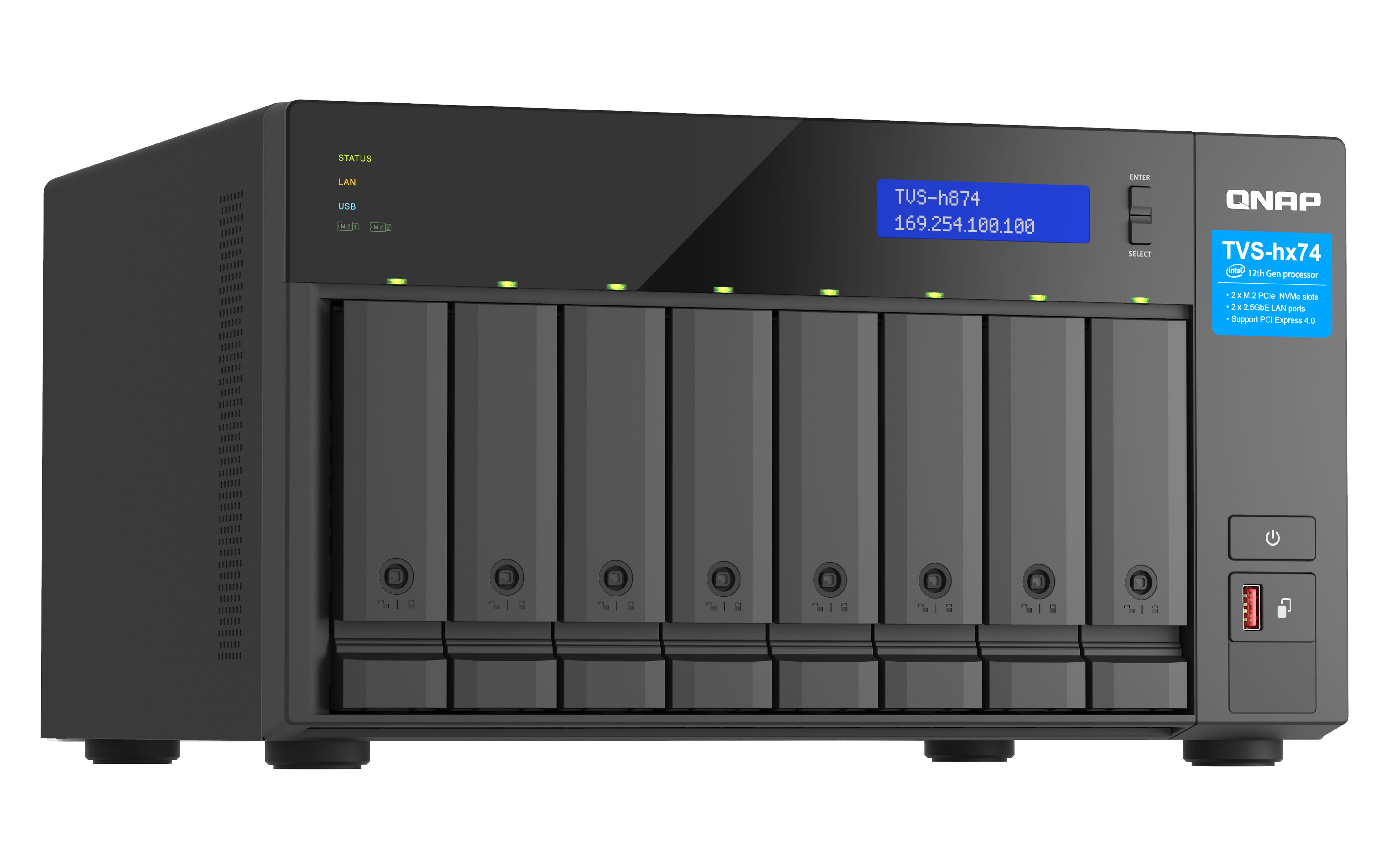 QNAP TVS-h874T - NAS-Server - 8 Schächte - SATA