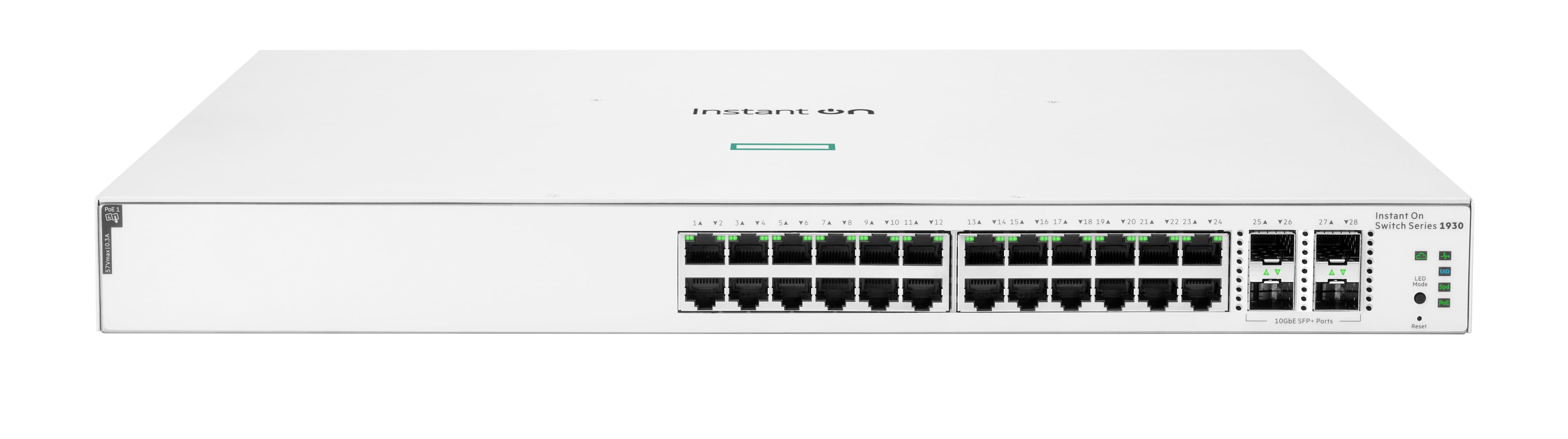HPE Networking Instant On 1930 24G Class4 PoE 4SFP/SFP+ 370W Switch - Switch - L3 - managed - 24 x 10/100/1000 (PoE)