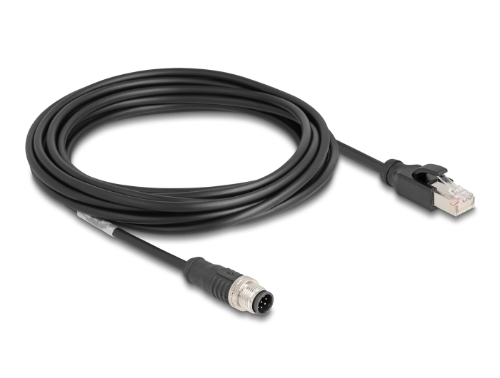 Delock Netzwerkkabel - 8-polig M12 (M) zu RJ-45 (M)
