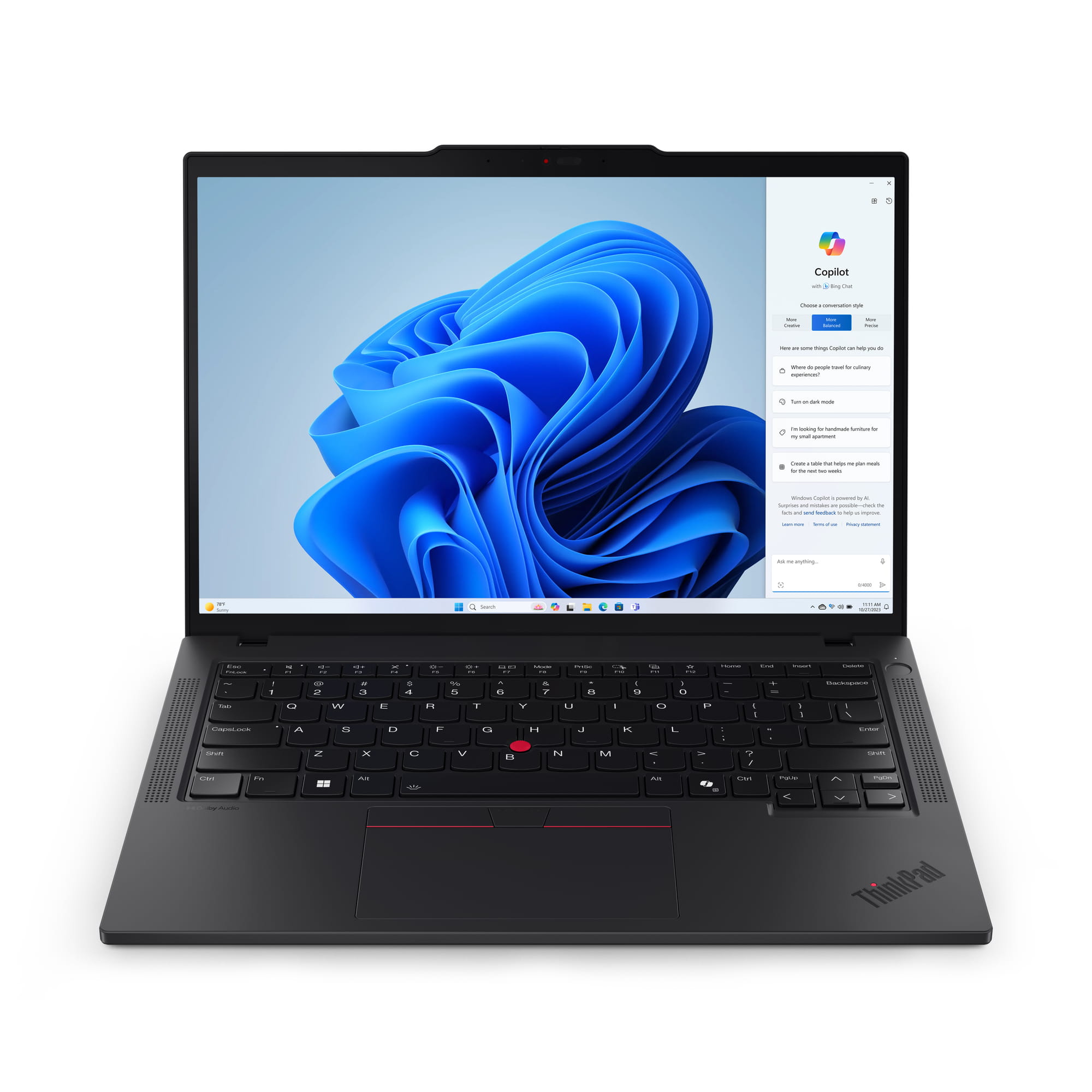 Lenovo ThinkPad T14 Gen 5 21ML Intel Core Ultra 7 155U / 1.7 GHz - Win 11 Pro - Intel Graphics - 32 GB RAM - 1 TB SSD NVMe, Performance - 35.6 cm (14")