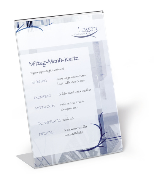 Durable Schildhalterung - Desktop - für A4 - durchsichtig (Packung mit 2)