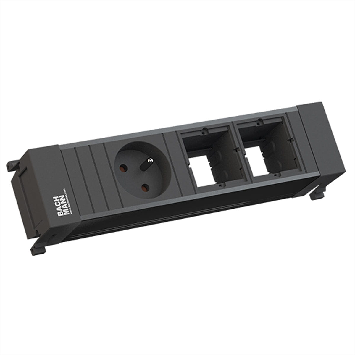 Bachmann Power Frame 1xUTE 2xCM Kunststoffprofil schwarz - Zubehör Stromversorgung
