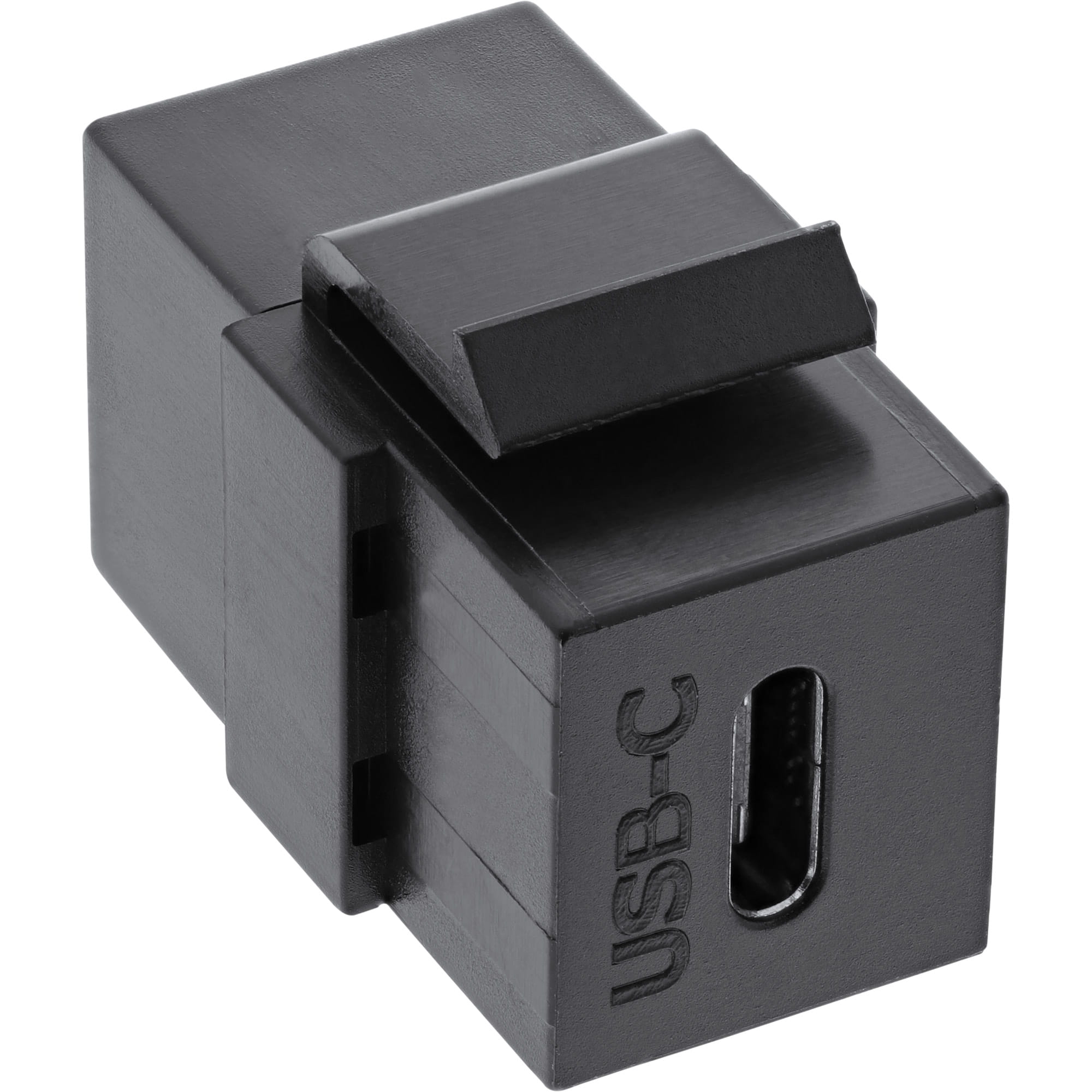 InLine USB 3.1 Keystone Snap-In Einsatz - USB-C Buchse / Buchse - schwarz