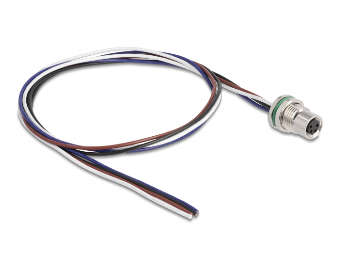 Delock Netzwerkkabel - 4-poliger M8 (W) zu