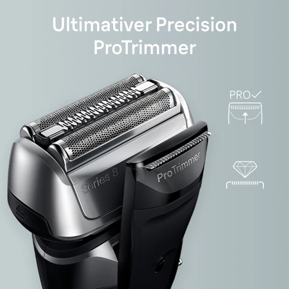 Braun Series 8 8510s, Schwarz, Tasten, Akku, Lithium-Ion (Li-Ion), Integrierte Batterie, 60 min