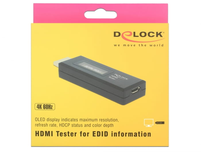Delock 63327, HDMI-A 19 pin, USB Type Micro-B, Schwarz