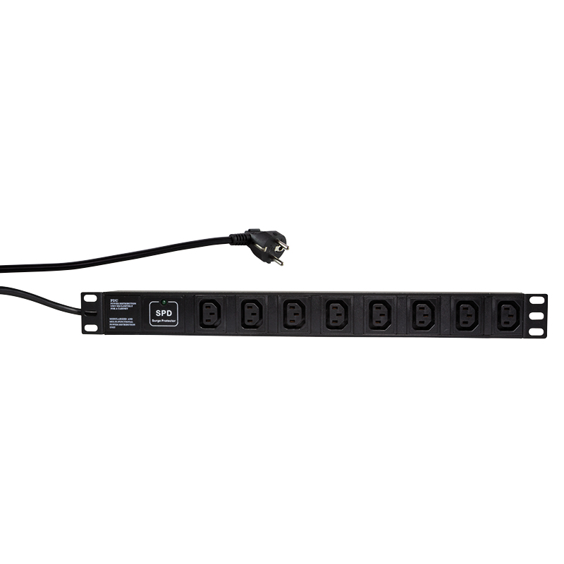 LogiLink Stromverteilungseinheit (Rack - einbaufähig) - Wechselstrom 230 V - Eingabe, Eingang power CEE 7/7 - Ausgangsanschlüsse: 8 (power IEC 60320 C13)