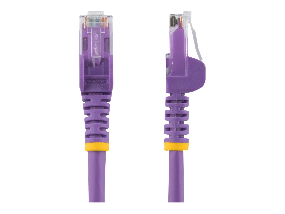 StarTech.com 50cm CAT6 Ethernet Cable, 10 Gigabit Snagless RJ45 650MHz 100W PoE Patch Cord, CAT 6 10GbE UTP Network Cable w/Strain Relief, Purple, Wiring is UL Certified/TIA - Category 6 - 24AWG (N6PATC50CMPL)