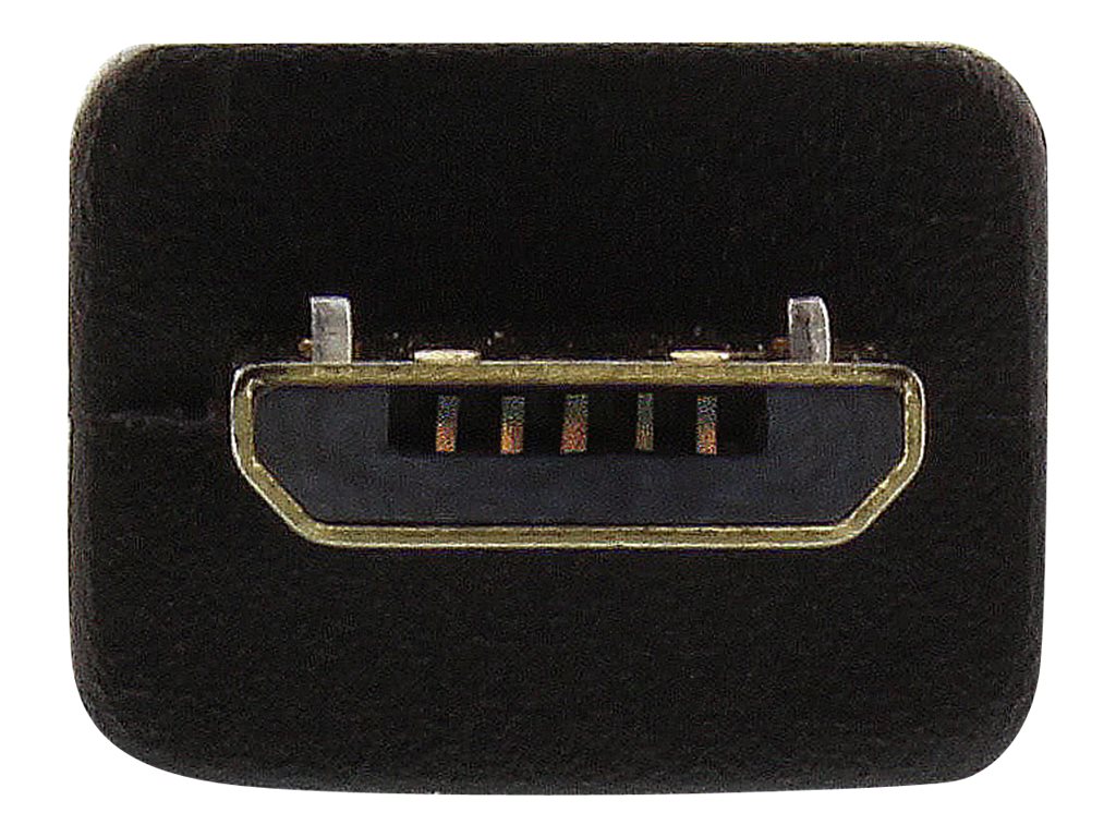 InLine Micro-USB Verl. - USB 2.0 Micro-B ST/BU - schwarz - vergoldete Kont. - 5m