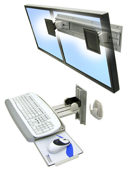 Ergotron Neo-Flex - Befestigungskit (2 Drehgelenke, Wandschiene 26", 2 Rack-Montagehalterungen) - schmal - für 2 LCD-Displays - Grau, Schwarz - Bildschirmgröße: bis zu 61 cm (bis zu 24 Zoll) Ergotron Neo-Flex - Befestigungskit (2 Drehgelenke, Wandschiene 26", 2 Rack-Montagehalterungen) - schmal - für 2 LCD-Displays - Grau, Schwarz - Bildschirmgröße: bis zu 61 cm (bis zu 24 Zoll)