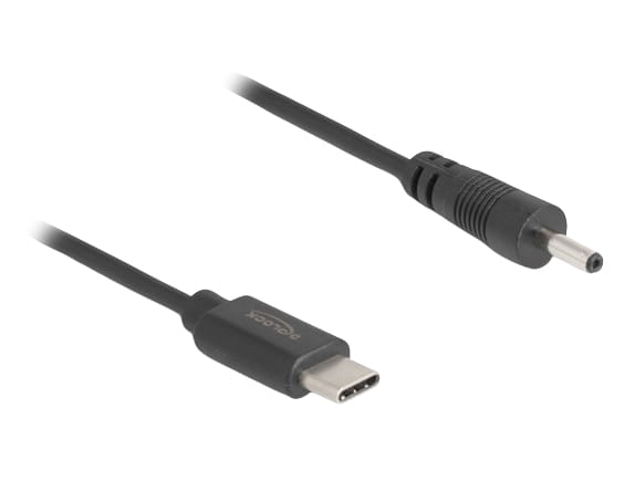 Delock Stromkabel - 24 pin USB-C (M) zu Gleichstromstecker 3,0 x 1,1 mm (M)