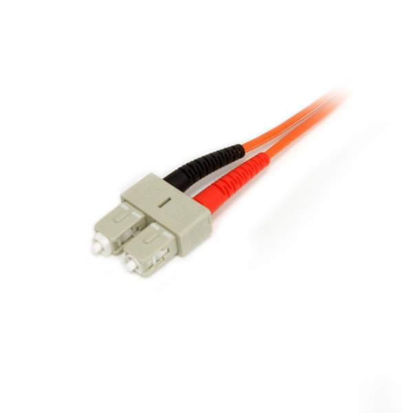 StarTech.com 3m Fiber Optic Cable - Multimode Duplex 50/125 - LSZH - LC/SC - OM2 - LC to SC Fiber Patch Cable - Netzwerkkabel - LC Multi-Mode (M)