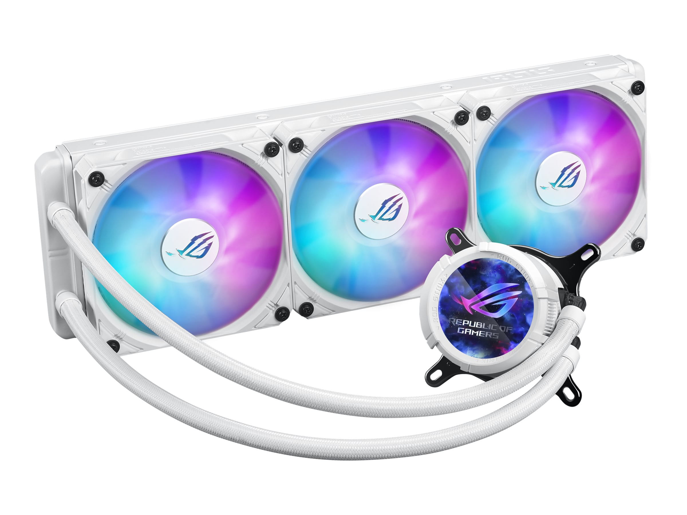 ASUS ROG STRIX LC III 360 ARGB LCD - White Edition - Prozessor-Flüssigkeitskühlsystem - (für: LGA1700, LGA1200, LGA115x Socket, AM4, AM5)