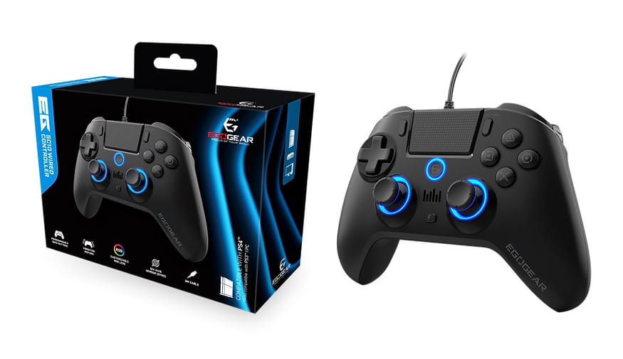 EgoGear EG SC10, Gamepad, PlayStation 4, Schaltfläche Zurück, D-Pad, Richtungstasten, Menü-Taste, Schaltfläche Optionen, Schaltfläche Teilen, Analog, Mehrfarbig, Kabelgebunden