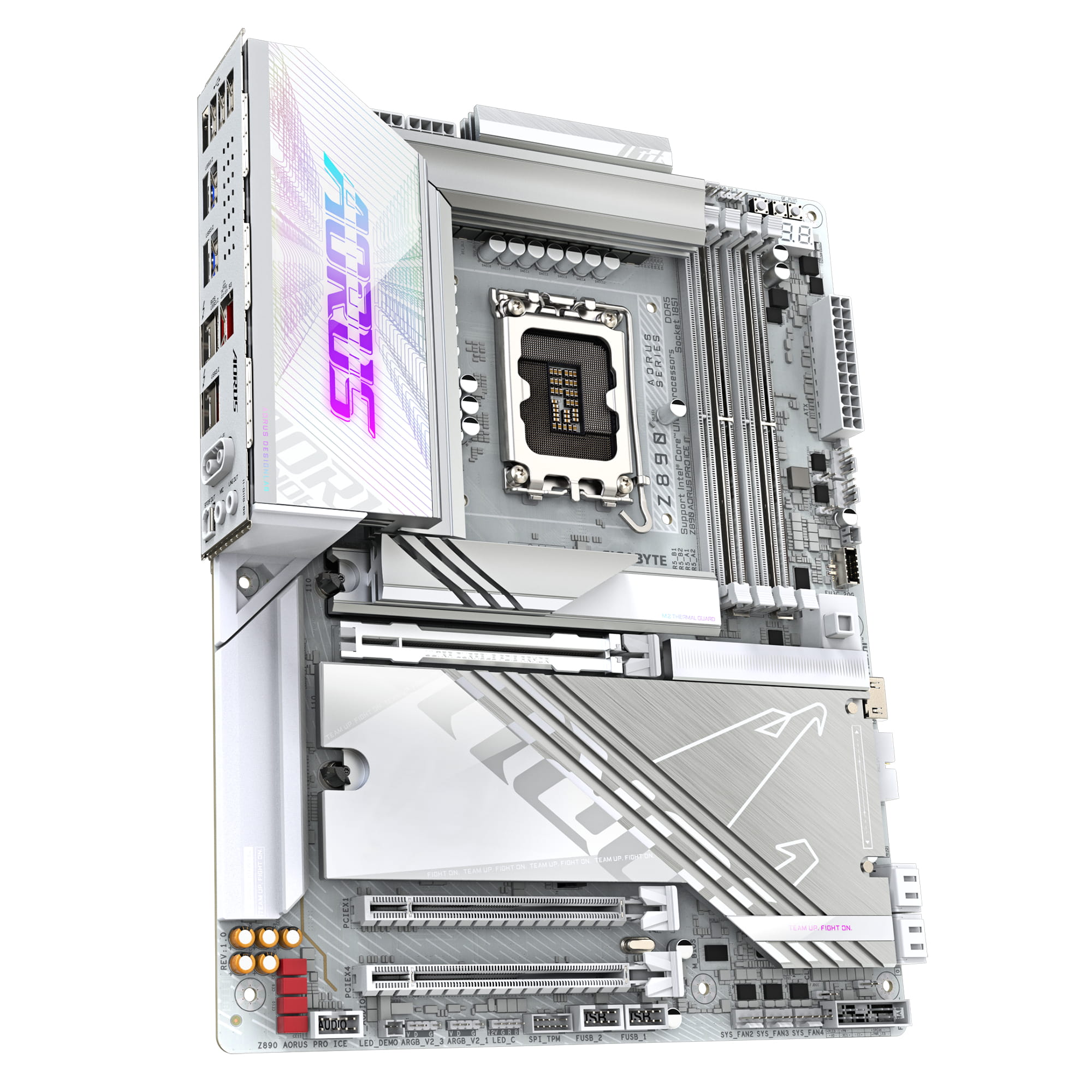 Gigabyte AORUS Z890 PRO ICE - Motherboard - ATX - LGA1851-Sockel - Z890 Chipsatz - USB4, USB 3.2 Gen 2, USB 3.2 Gen 1, USB-C 3.2 Gen 2x2 - 5 Gigabit Ethernet, Bluetooth, Wi-Fi 7 - Onboard-Grafik (CPU erforderlich)