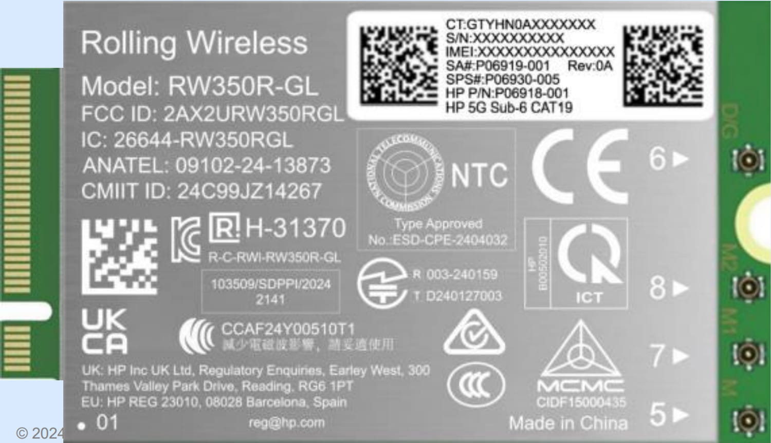 HP  Drahtloses Mobilfunkmodem - 5G LTE - M.2