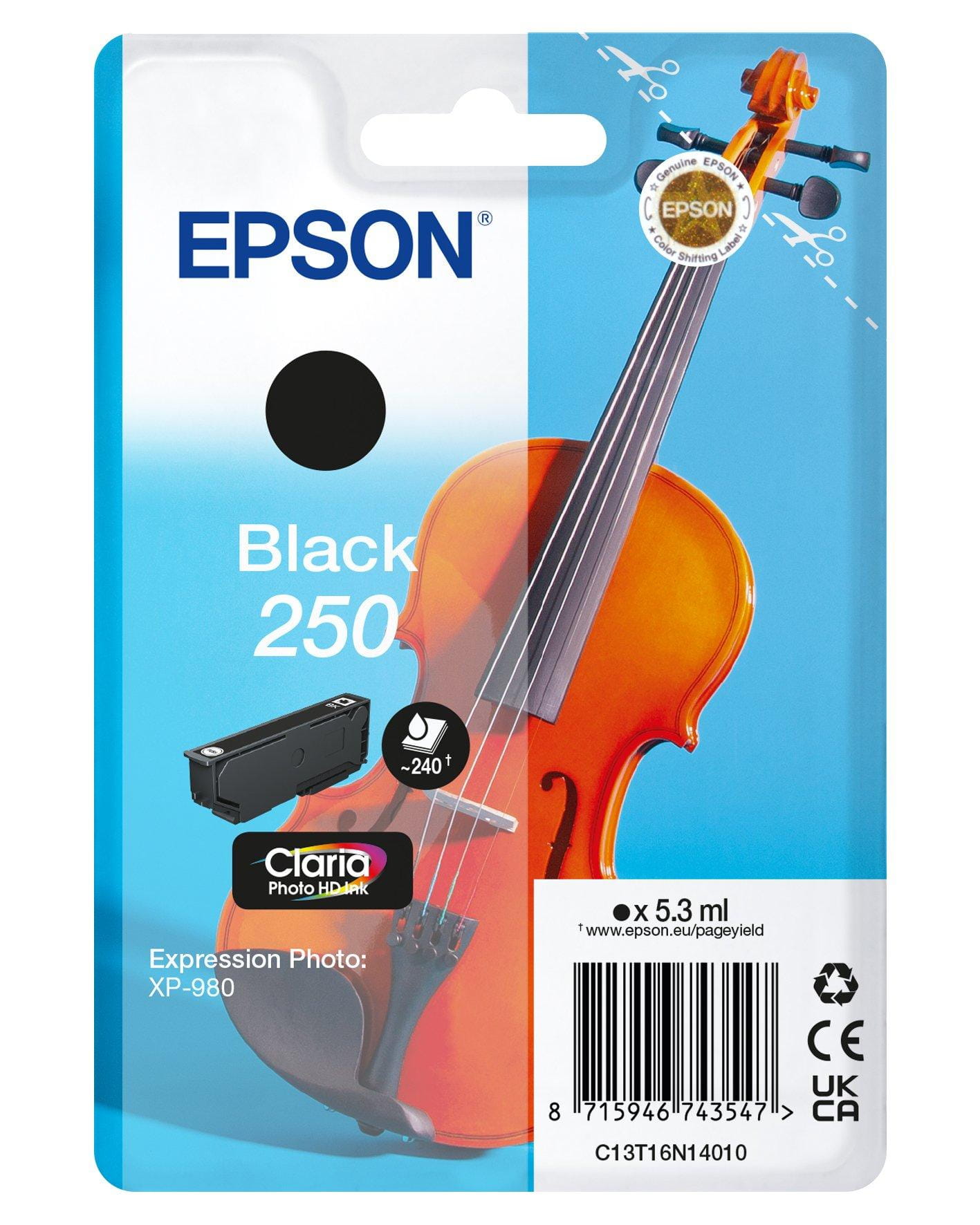 Epson 250 - 5.3 ml - Schwarz - original - Blisterverpackung