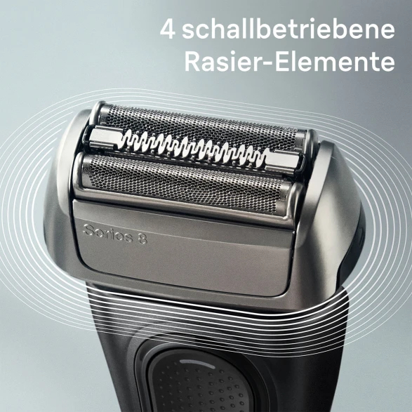 Braun Series 8 8510s, Schwarz, Tasten, Akku, Lithium-Ion (Li-Ion), Integrierte Batterie, 60 min
