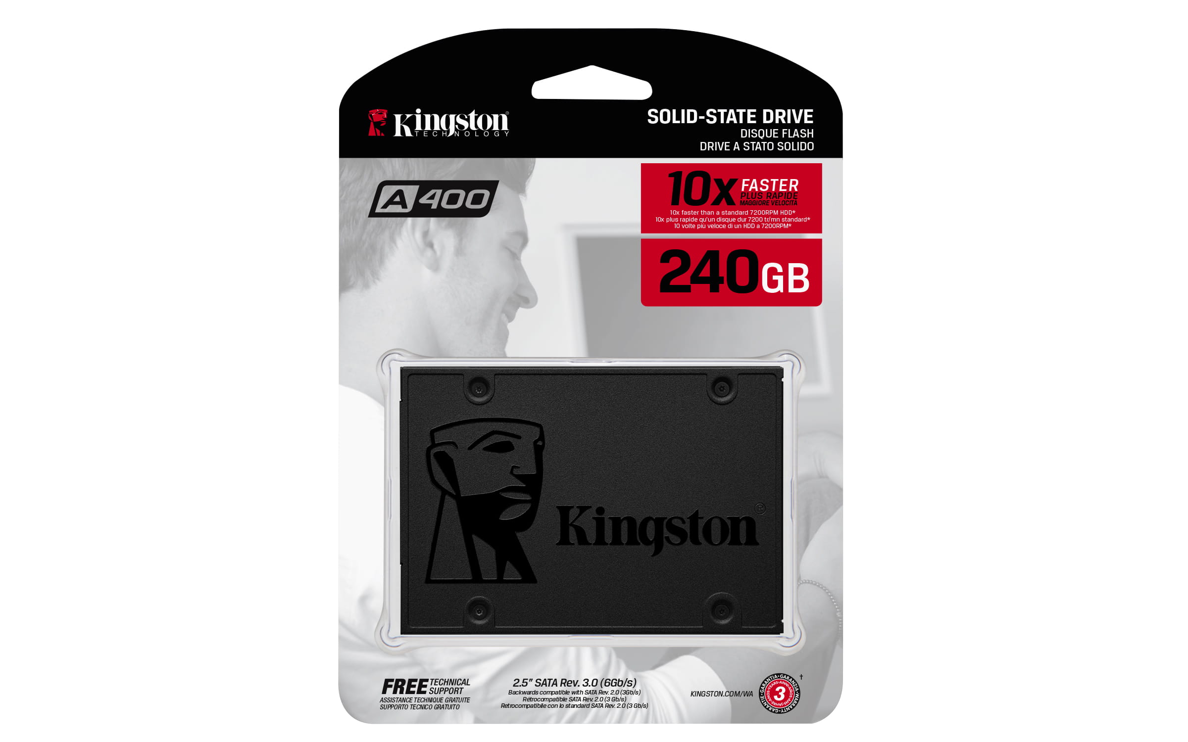 Kingston A400 - 240 GB SSD - intern - 2.5" (6.4 cm)