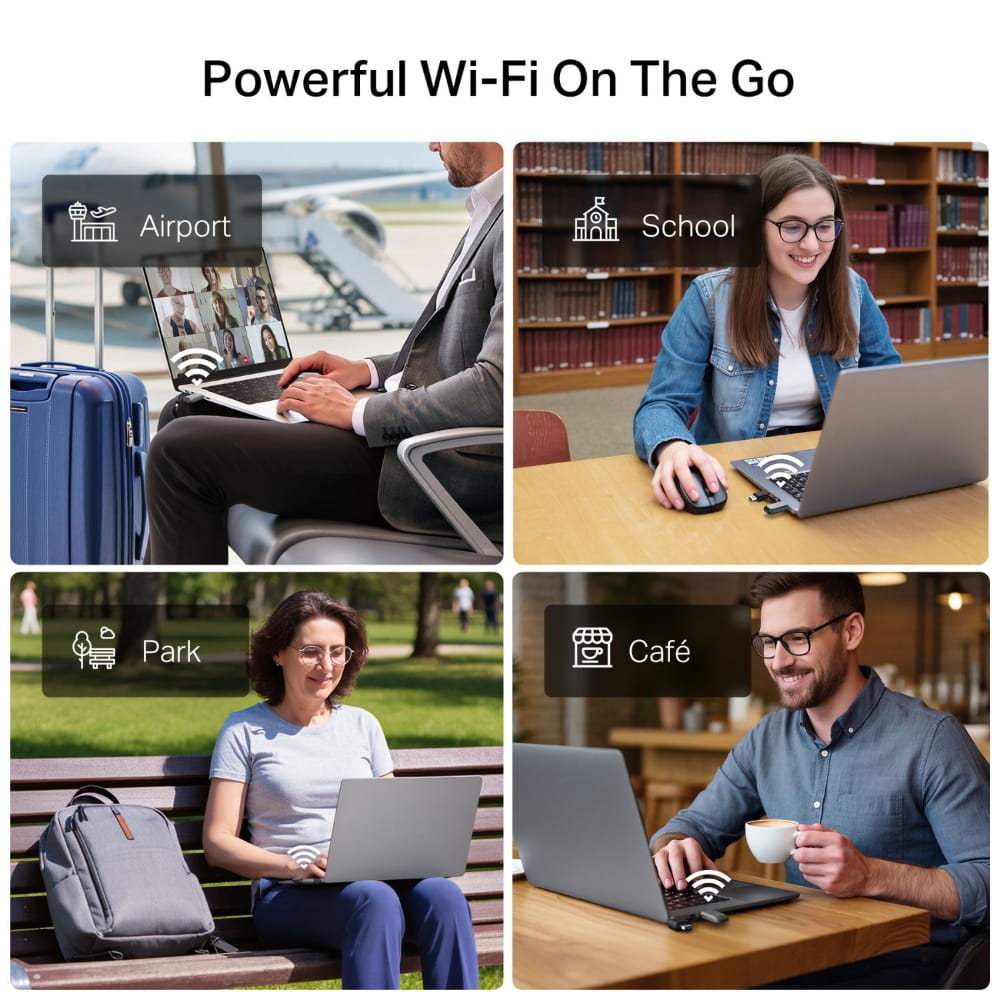 TP-LINK ARCHER TBE230U, Kabelgebunden, USB Type-A/USB Type-C, Ethernet, Wi-Fi 7 (802.11be), 2882 Mbit/s, Schwarz, Grau