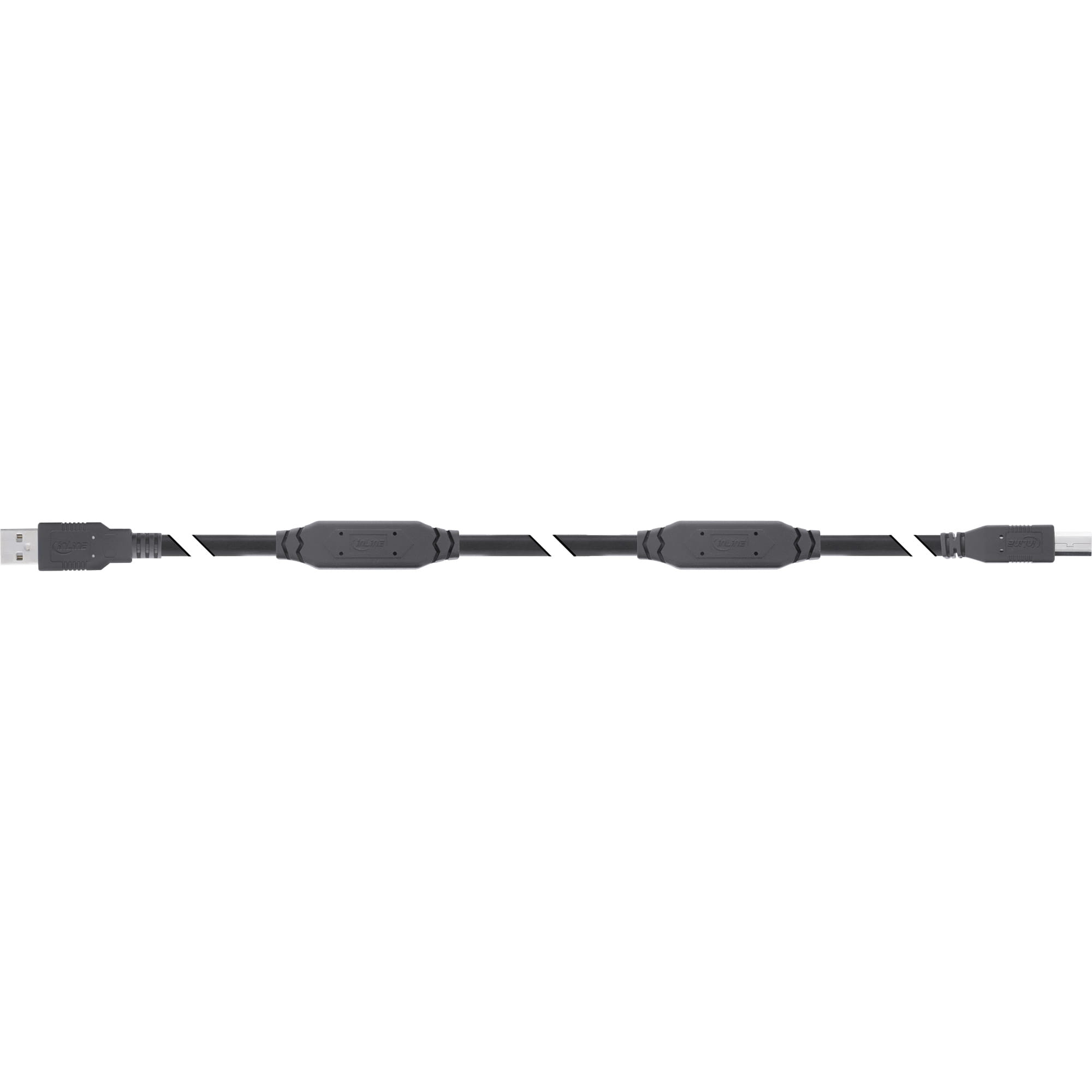 InLine USB 2.0 Aktiv-Kabel - USB-A Stecker zu USB-B Stecker - 12,5m