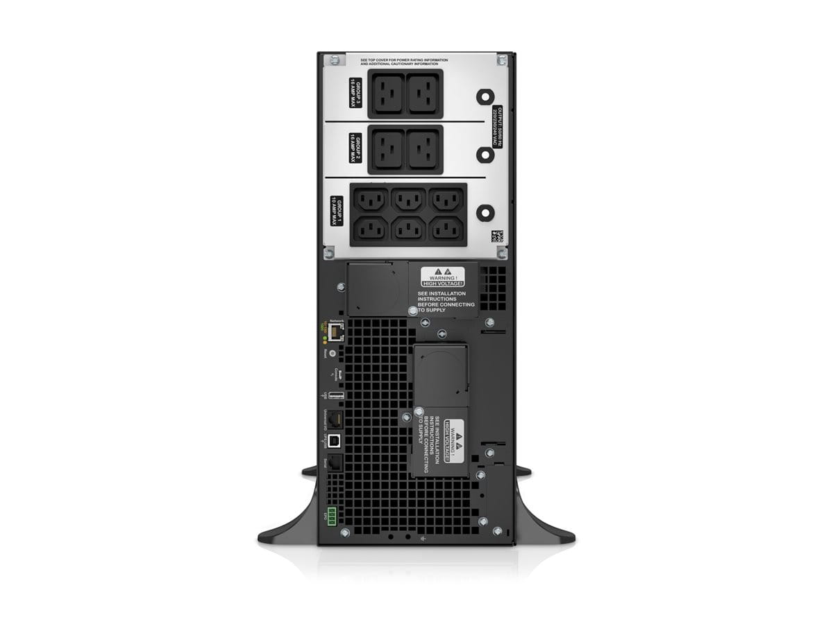 APC Smart-UPS SRT - USV - online, Turm, 6x C13, 4x C19 IEC-Steckdosen, Netzwerk-Karte, SmartSlot, verlängerte Laufzeit, ohne Rack-Kit