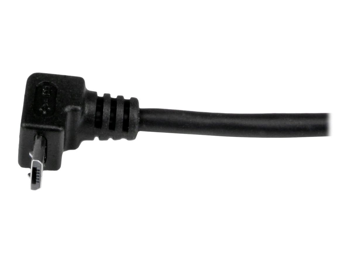 StarTech.com 1m USB 2.0 A auf Micro B Kabel aufwärtsgewinkelt - Schwarz - USB A / Micro B Datenkabel / Anschlusskabel - USB-Kabel - Micro-USB Typ B (M)