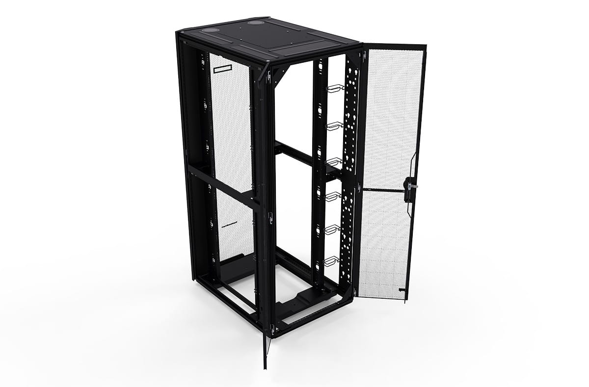 HPE 800mm x 1200mm G2 Enterprise Pallet Rack - Schrank - Schwarz mit silbernen Akzenten - 42HE - 48.3 cm (19")