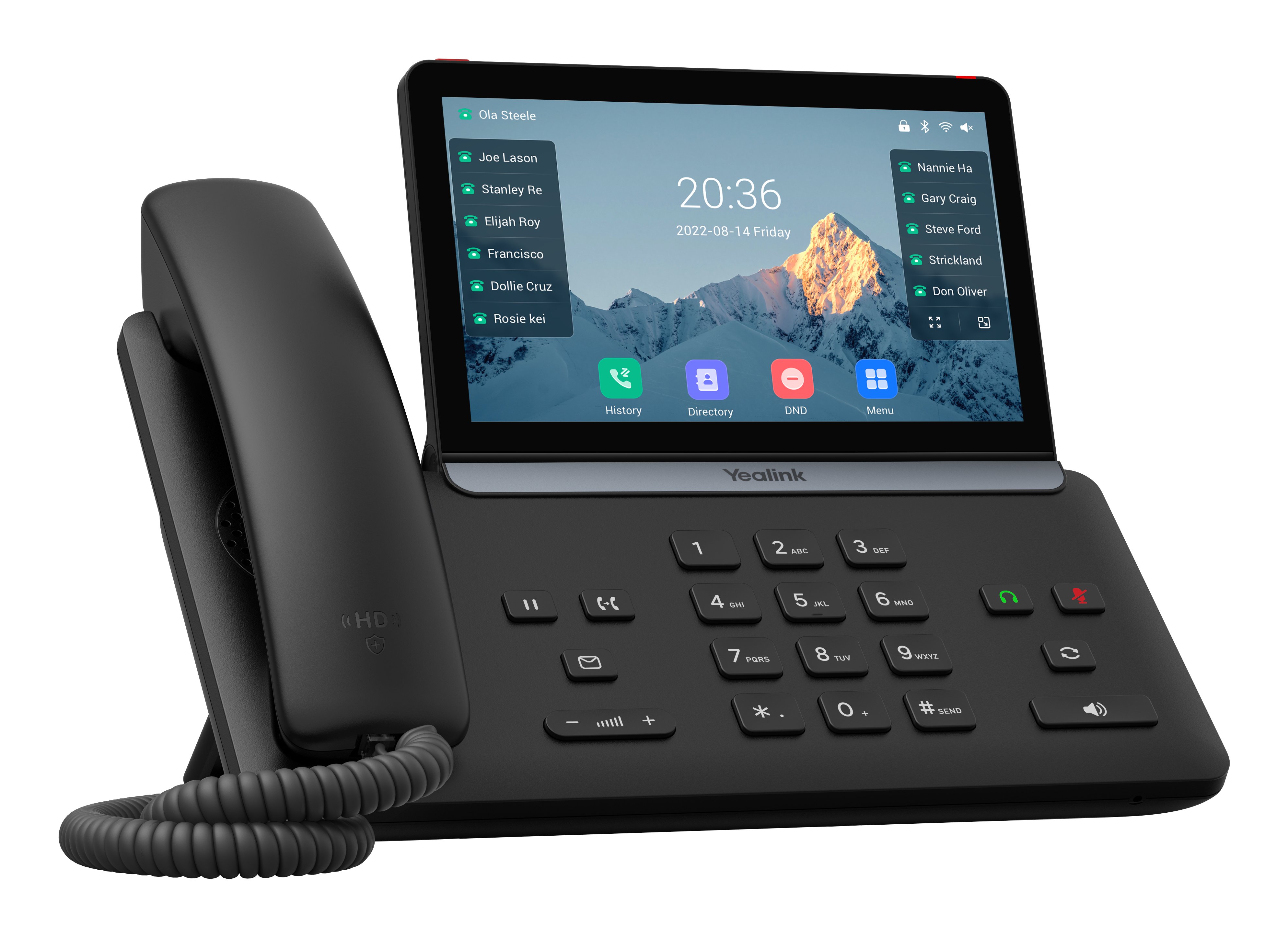 Yealink SIP-T87W - VoIP-Telefon mit Rufnummernanzeige/Anklopffunktion - IEEE 802.11a/b/g/n/ac/ax (Wi-Fi)