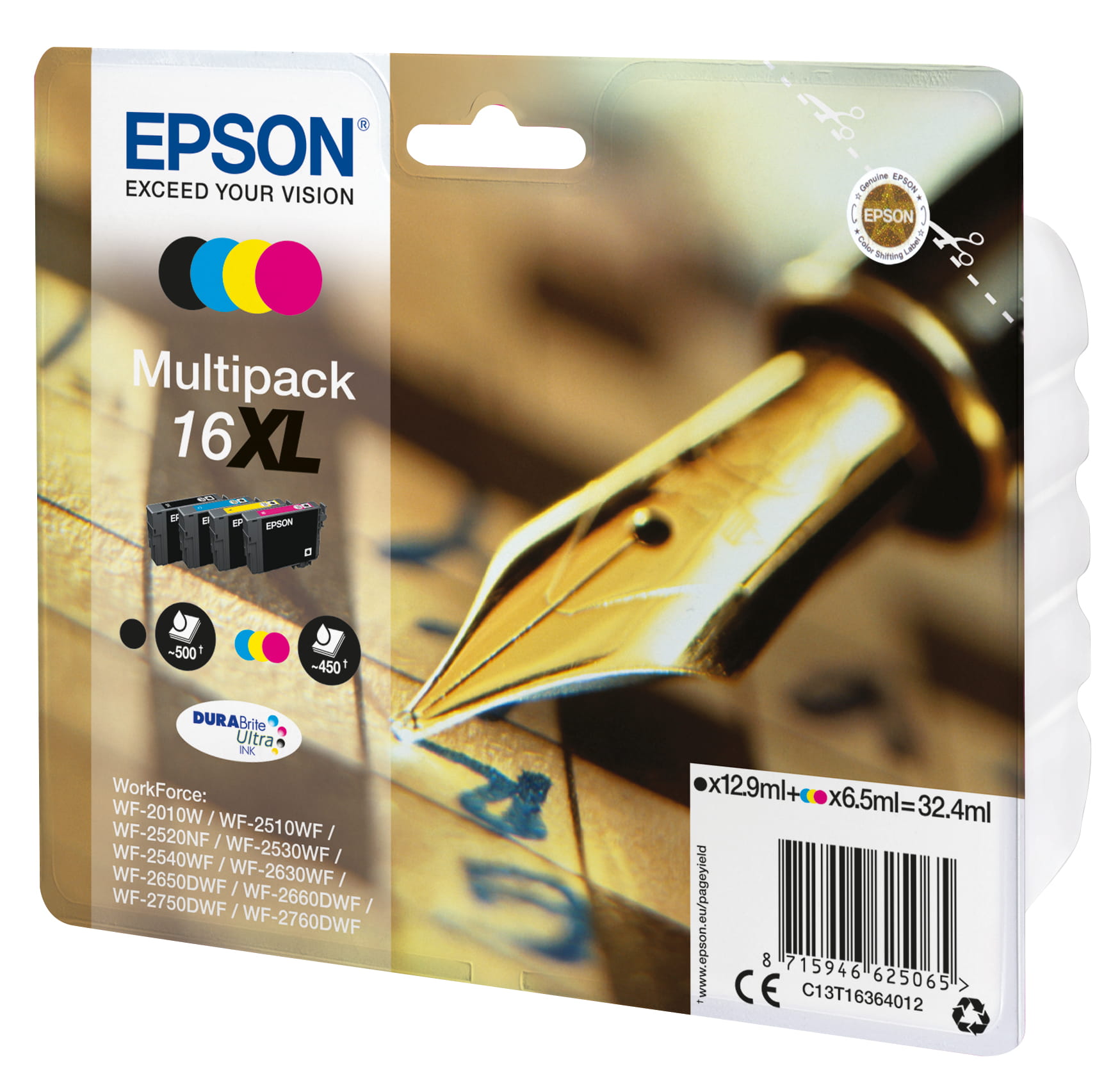 Epson 16XL Multipack - 4er-Pack - XL - Schwarz