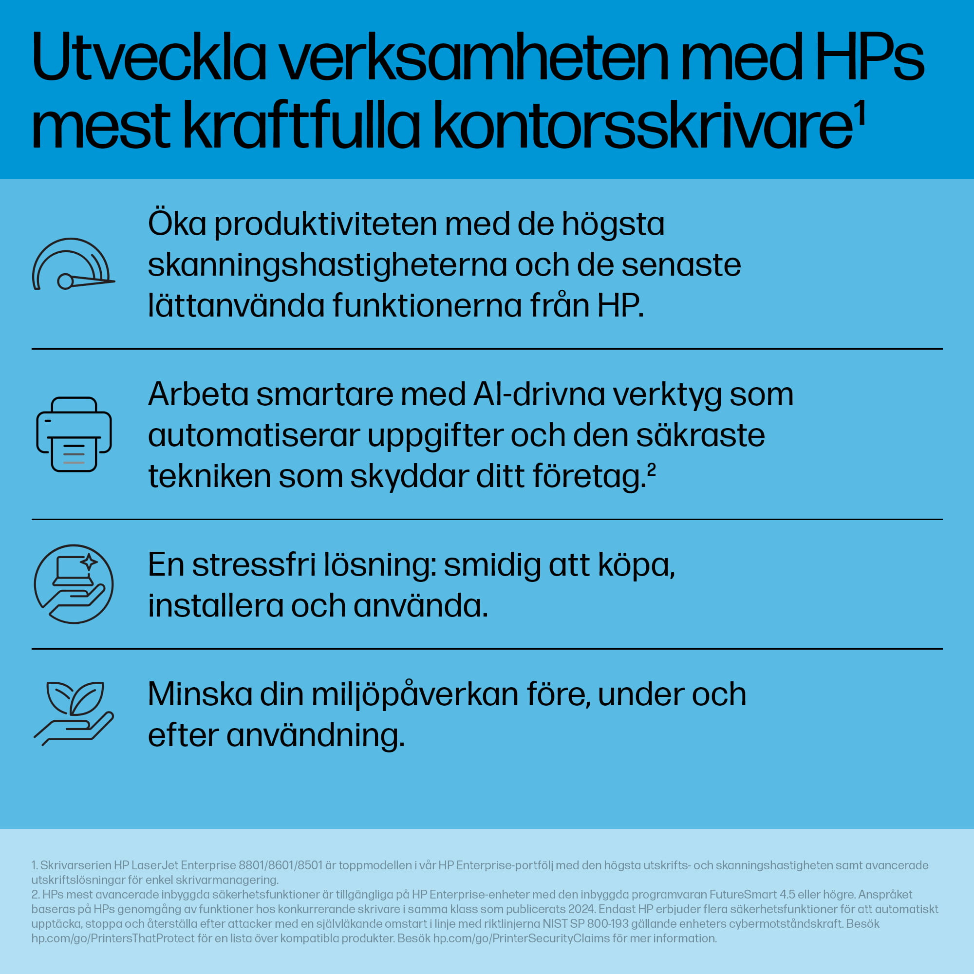 HP LaserJet Enterprise 8501x - Drucker - s/w