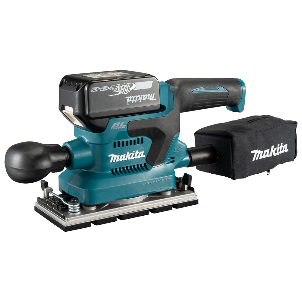 Makita DBO382Z, Plattenschleifer, Klemme, Schwarz, Türkis, Bürstenlos, 12000 RPM, 2 mm