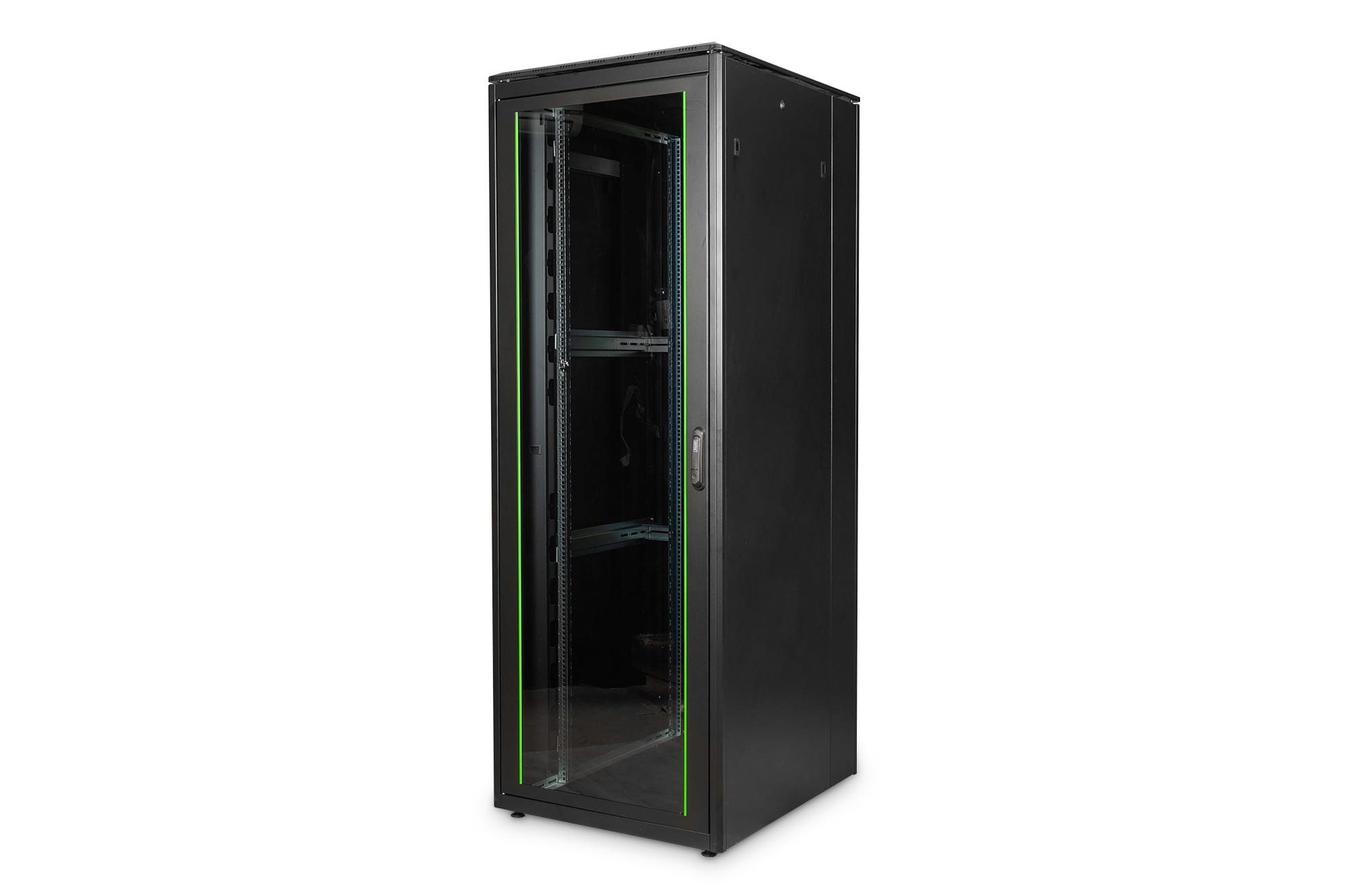 DIGITUS Professional Unique DN-19 47U-8/10-B-1 - Schrank Netzwerkschrank - Schwarz, RAL 9005 - 47U - 48.3 cm (19")