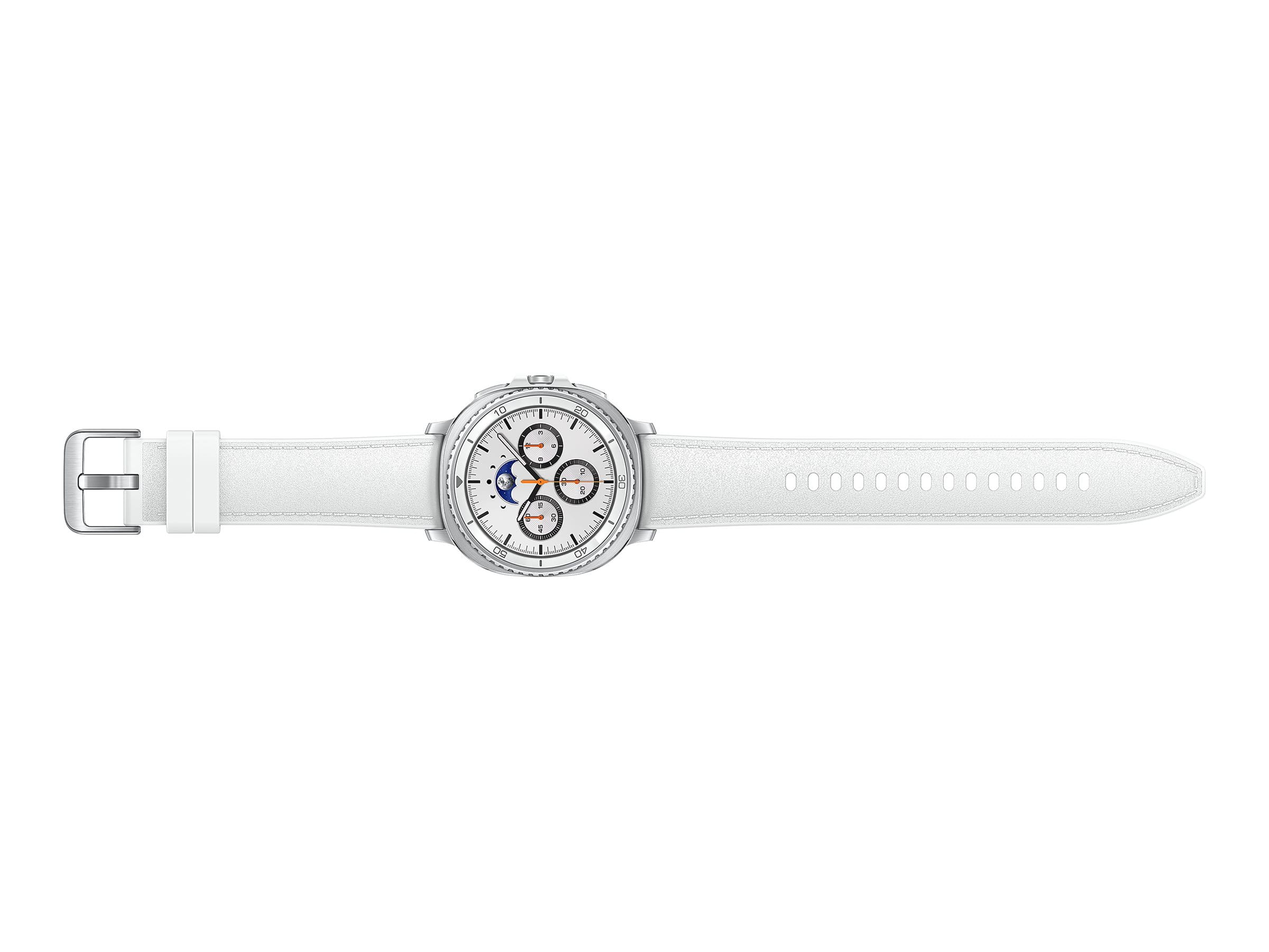 Samsung Galaxy Watch8 Classic - 46 mm - intelligente Uhr mit Hybridband - Hybrid-Eco-Leder - Bandgröße: S/M/L - Anzeige 3.4 cm (1.34")