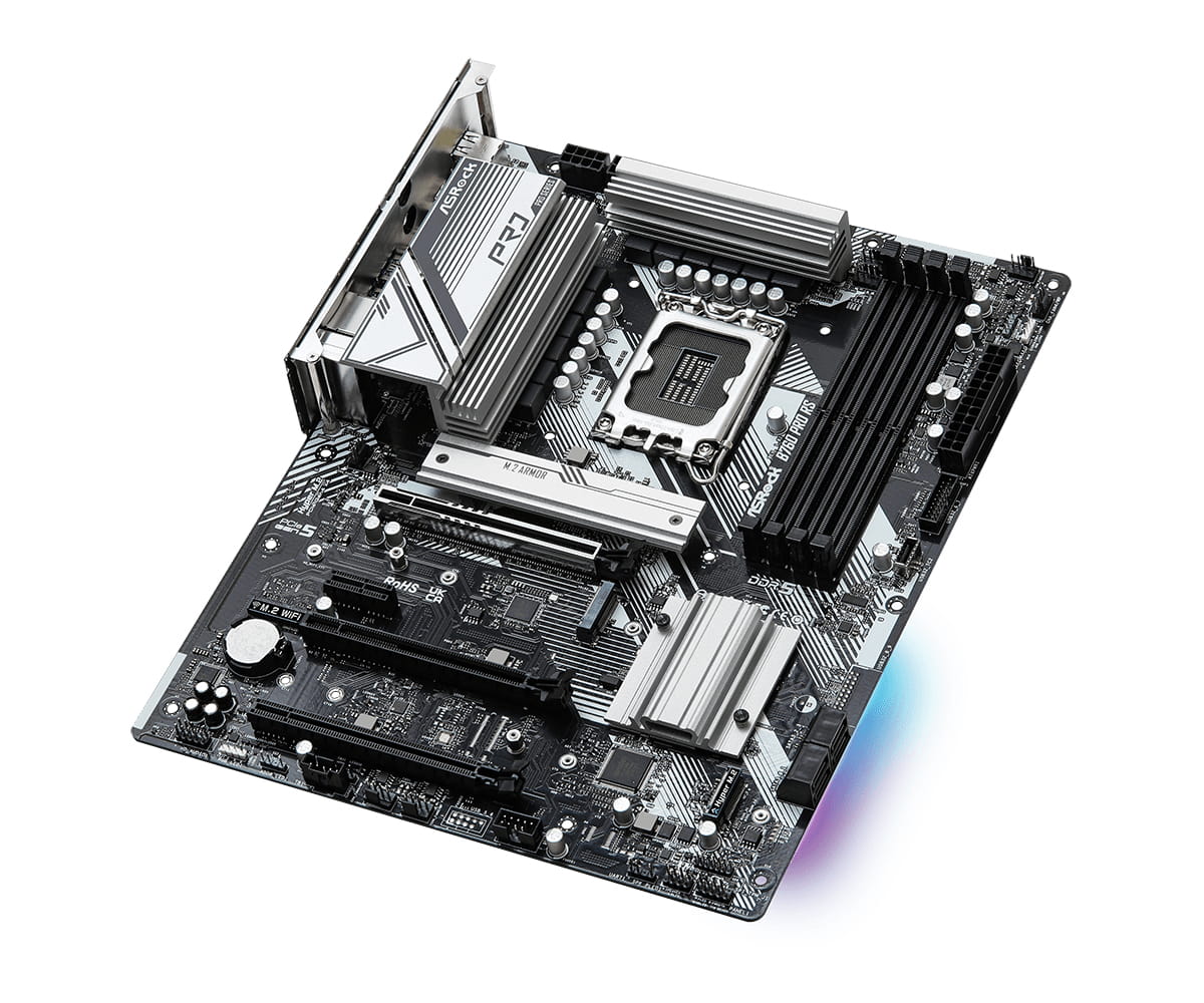 ASRock B760 PRO RS - Motherboard - ATX - LGA1700-Sockel - B760 Chipsatz - USB-C 3.2 Gen2, USB 3.2 Gen 2, USB 3.2 Gen 1 - 2.5 Gigabit LAN - Onboard-Grafik (CPU erforderlich)