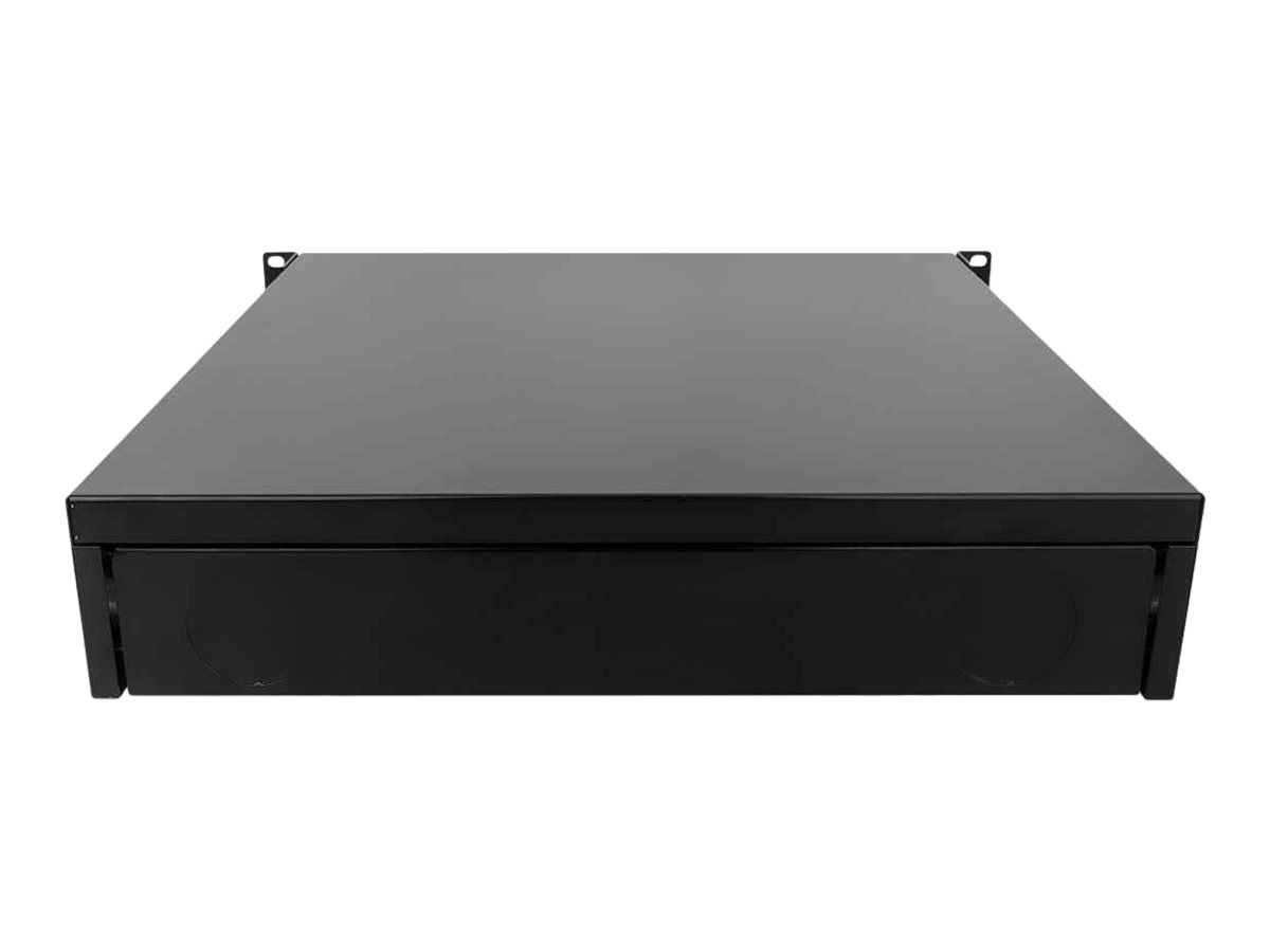 Intellinet 19" Storage Drawer, 2U, Lockable, 466mm Depth, Black - Rack Storage Drawer - Schwarz, RAL 9005 - 2U - 48.3 cm (19")
