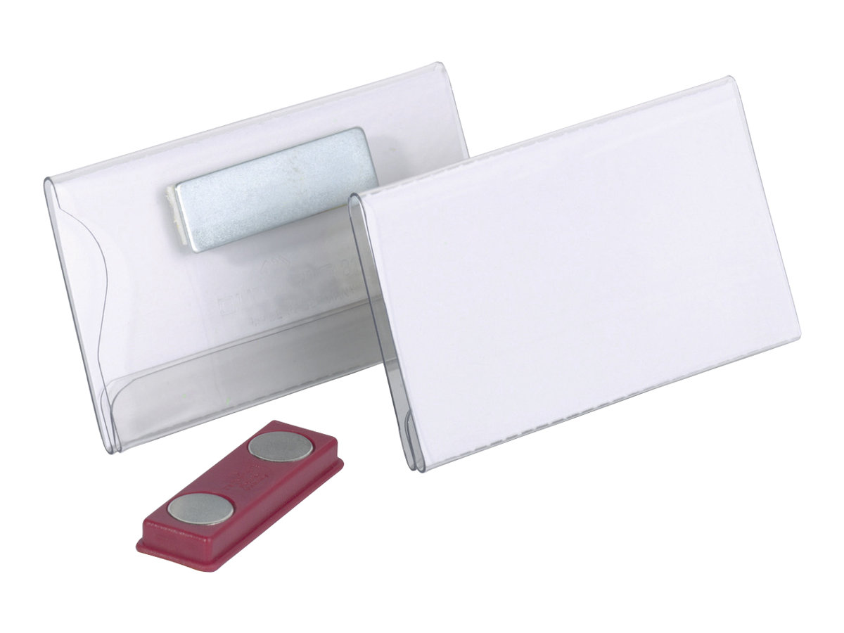 Durable Namensschild - für 40 x 75 mm - Magnet - durchsichtig (Packung mit 25)