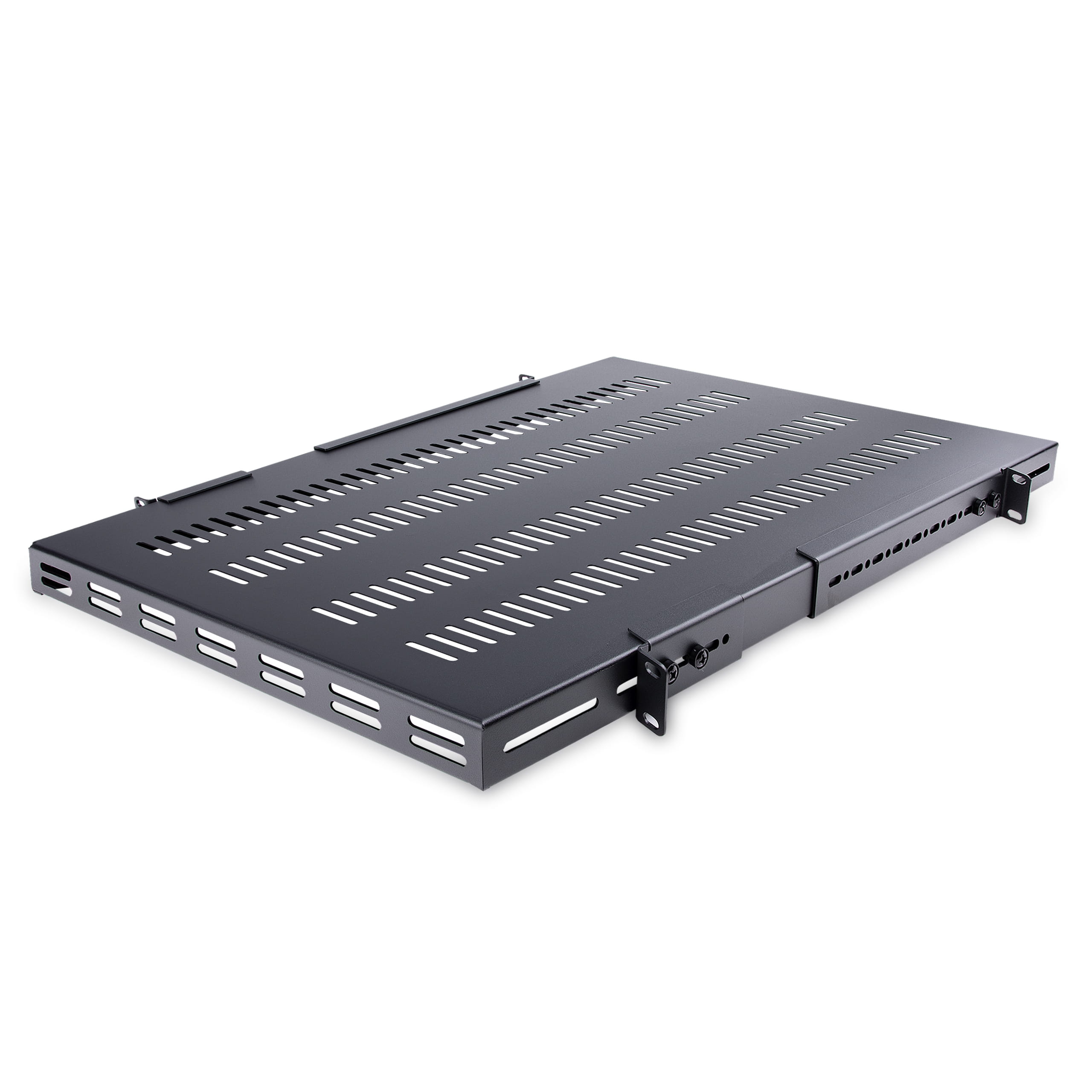 StarTech.com Server Rack Shelf - 1U - Adjustable Mount Depth - Heavy Duty - Rack - Regal - Schwarz - 1U - 48.3 cm (19")
