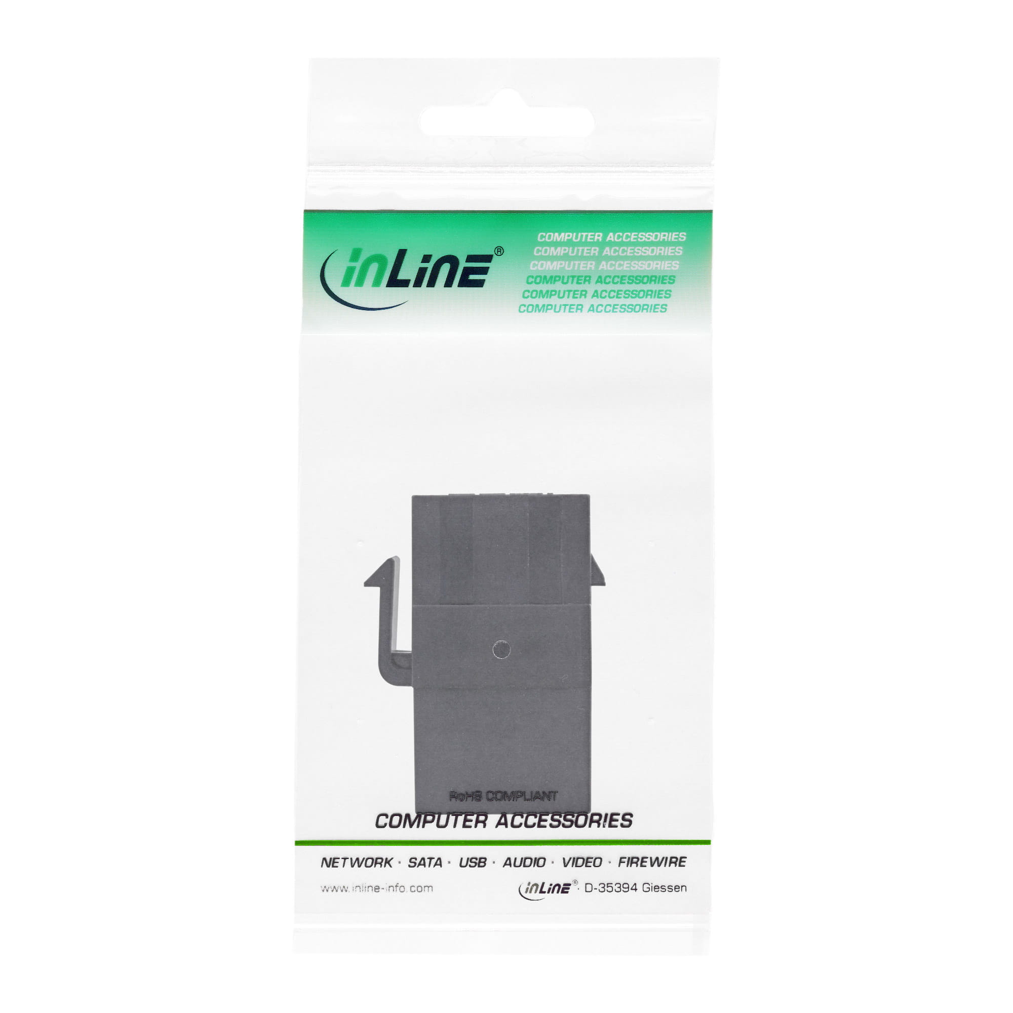 InLine HDMI Keystone Snap-In Einsatz 4K/60Hz - HDMI A Buchse/Buchse - schwarz