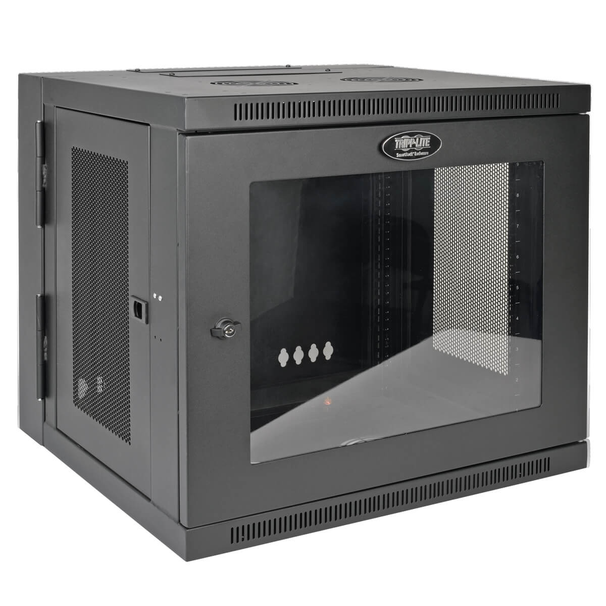 Tripp Eaton Tripp Lite Series 10U Wall Mount Rack Enclosure Server Cabinet w/Swinging Door Acrylic Window - Schrank Netzwerkschrank - geeignet für Wandmontage - Schwarz - 10U - 48.3 cm (19")