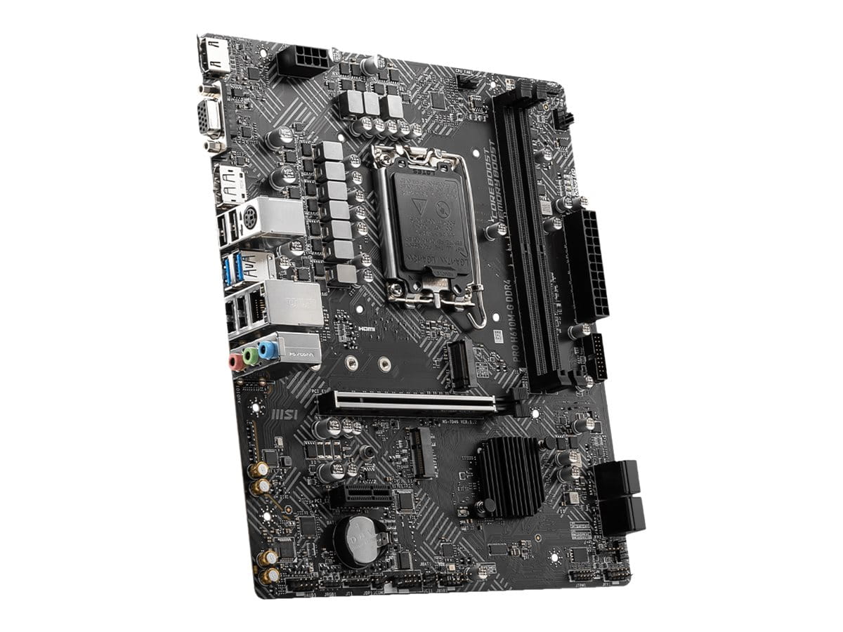 MSI PRO H610M-G DDR4 - Motherboard - micro ATX - LGA1700 Sockel - H610 Chipsatz - USB 3.2 Gen 1 - Gigabit LAN - Onboard-Grafik (CPU erforderlich)