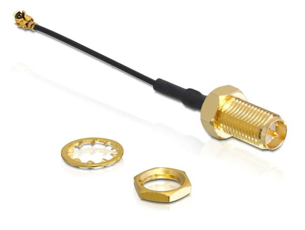 Delock WLAN SMA antenna connection for installation - Antennenanschluss - SMA (M)