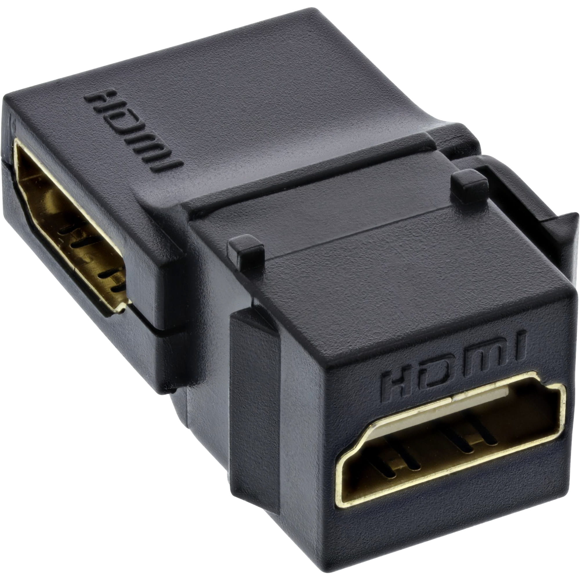 InLine HDMI Keystone Snap-In Einsatz 4K/60Hz - HDMI A Buchse/Buchse - gewinkelt