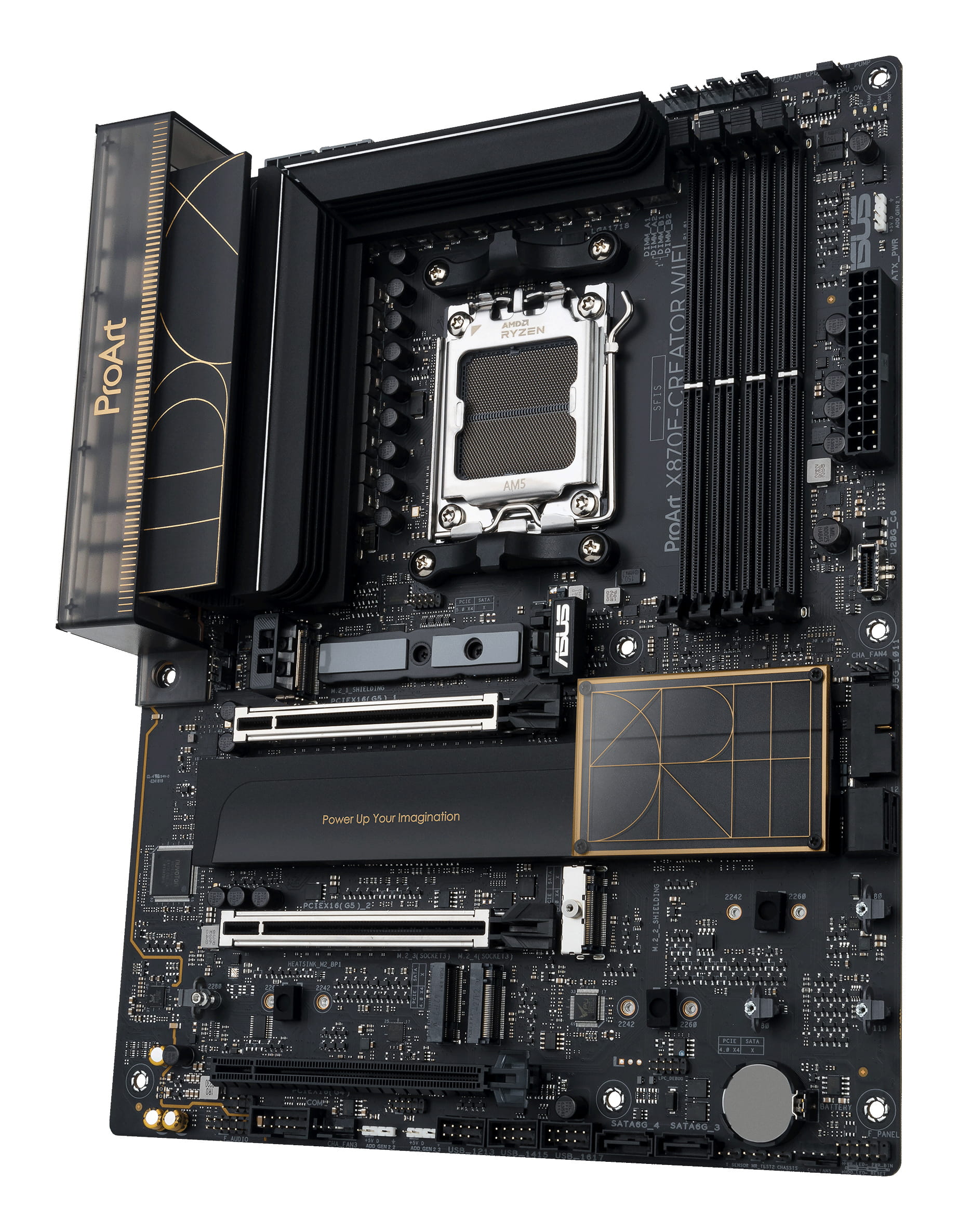 ASUS ProArt X870E-CREATOR WIFI - Motherboard - ATX - Socket AM5 - AMD X870E Chipsatz - USB4, USB-C 3.2 Gen 2x2, USB 3.2 Gen 2, USB 3.2 Gen 1 - Wi-Fi 7, 10 Gigabit LAN, Bluetooth - Onboard-Grafik (CPU erforderlich)