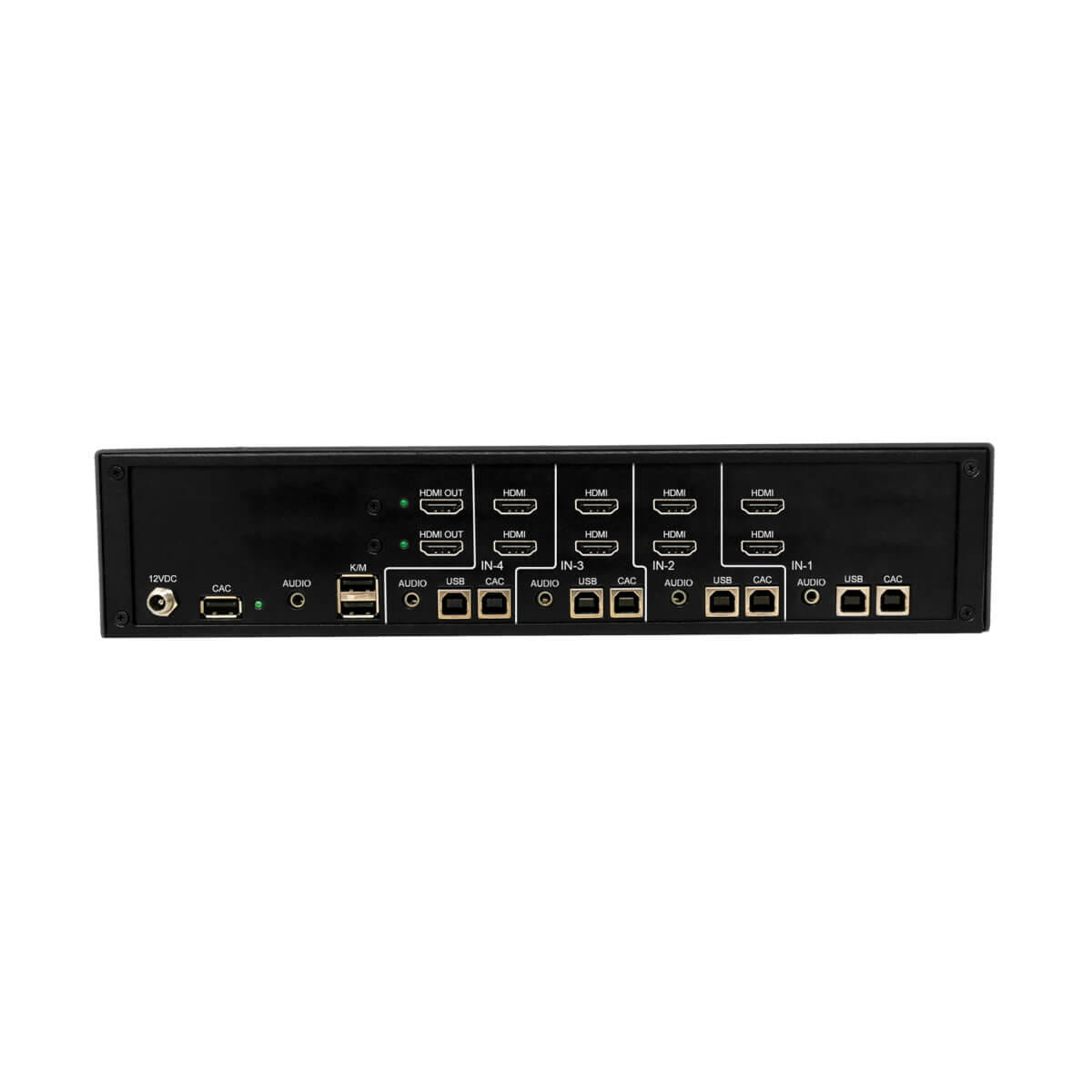 Tripp Secure KVM Switch, 4-Port, Dual Head, HDMI to HDMI, 4K, NIAP PP4.0, Audio, CAC, TAA