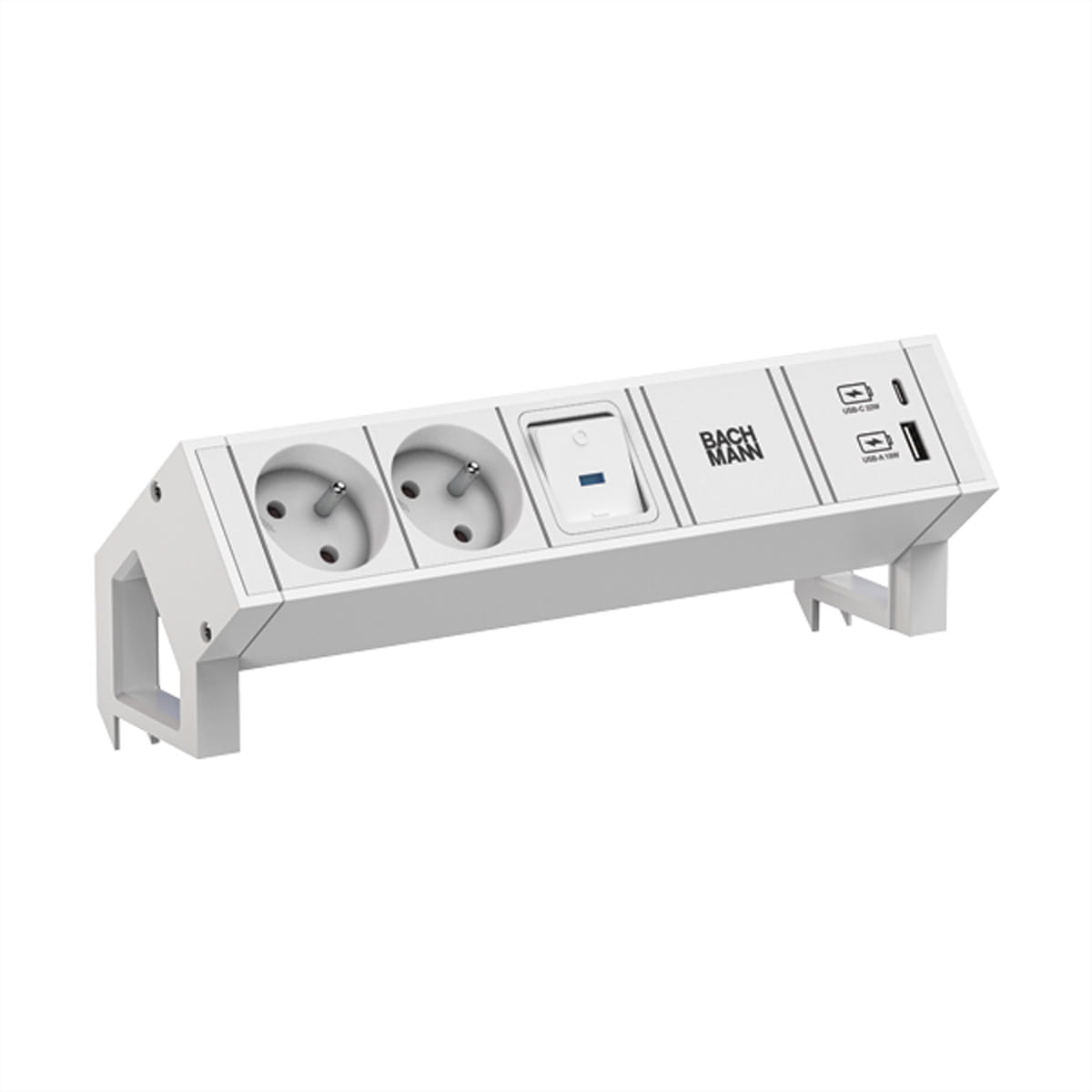Bachmann DESK 2 - Steckdosenleiste - AC - Eingabe, Eingang GST18 - Ausgangsanschlüsse: 2 (USB, 24 pin USB-C, Typ E)