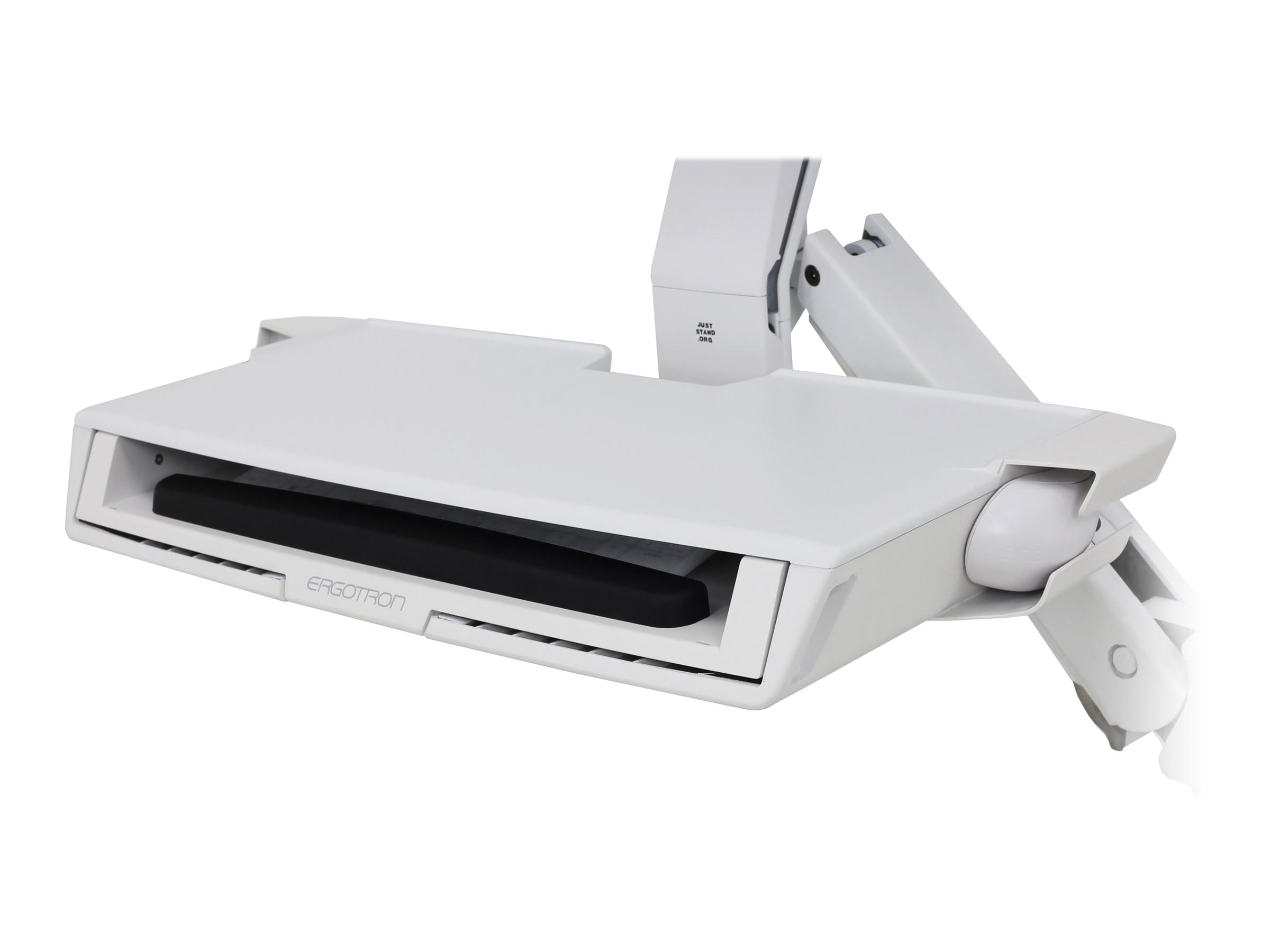 Ergotron Befestigungskit (Maushalterung, Handgelenkkissen, Barcode-Scanner-Halter, VESA-Adapter, Wandmontagehalterung, Tastatur-Tablett, flache horizontale Basisoberfläche, einstellbarer Monitorarm, Schienenmontage Halterungsset, Mausablage zum Herauszi
