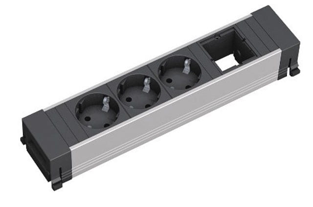 Bachmann POWER FRAME - Größe M - Steckdosenleiste - Wechselstrom 250 V - Eingabe, Eingang GST18i3 - Ausgangsanschlüsse: 3 (power CEE 7/3)